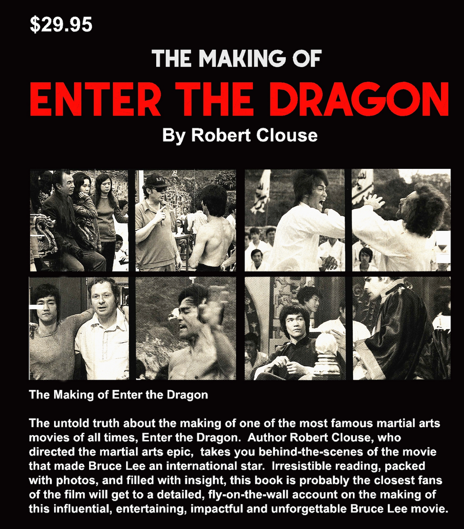 The Making of Bruce Lee's Enter The Dragon Book by Robert Clouse