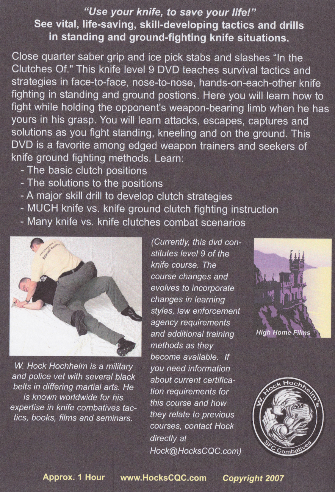 Knife/Counter-Knife Combatives: Knife In the Clutches of DVD by Hock Hochheim (Preowned)