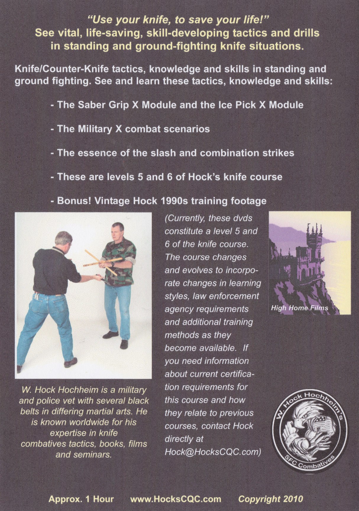 Knife/Counter-Knife Combatives: Military X Knife Fighting DVD by Hock Hochheim (Preowned)