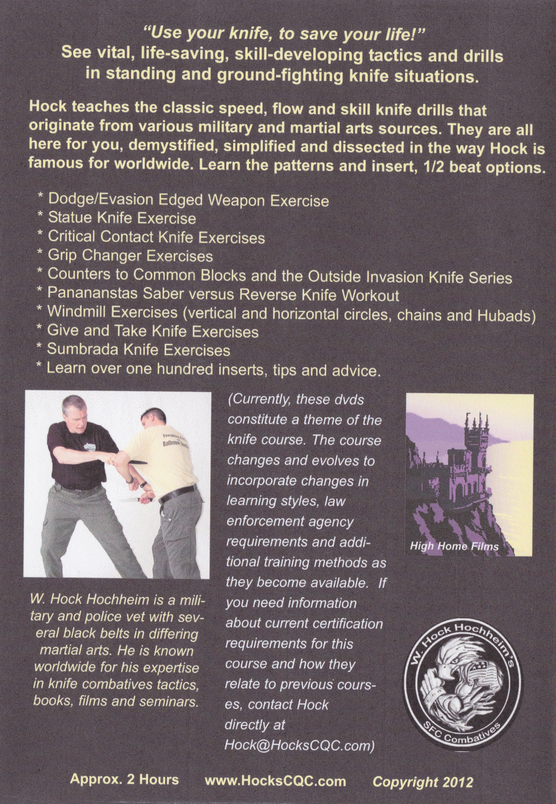 Knife/Counter-Knife Combatives: Knife Speed, Flow & Skill Exercises 2 DVD Set by Hock Hochheim (Preowned)