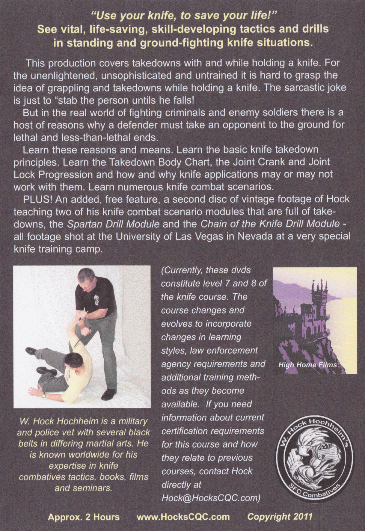 Knife/Counter-Knife Combatives: Knife Takedowns 2 DVD Set by Hock Hochheim (Preowned)