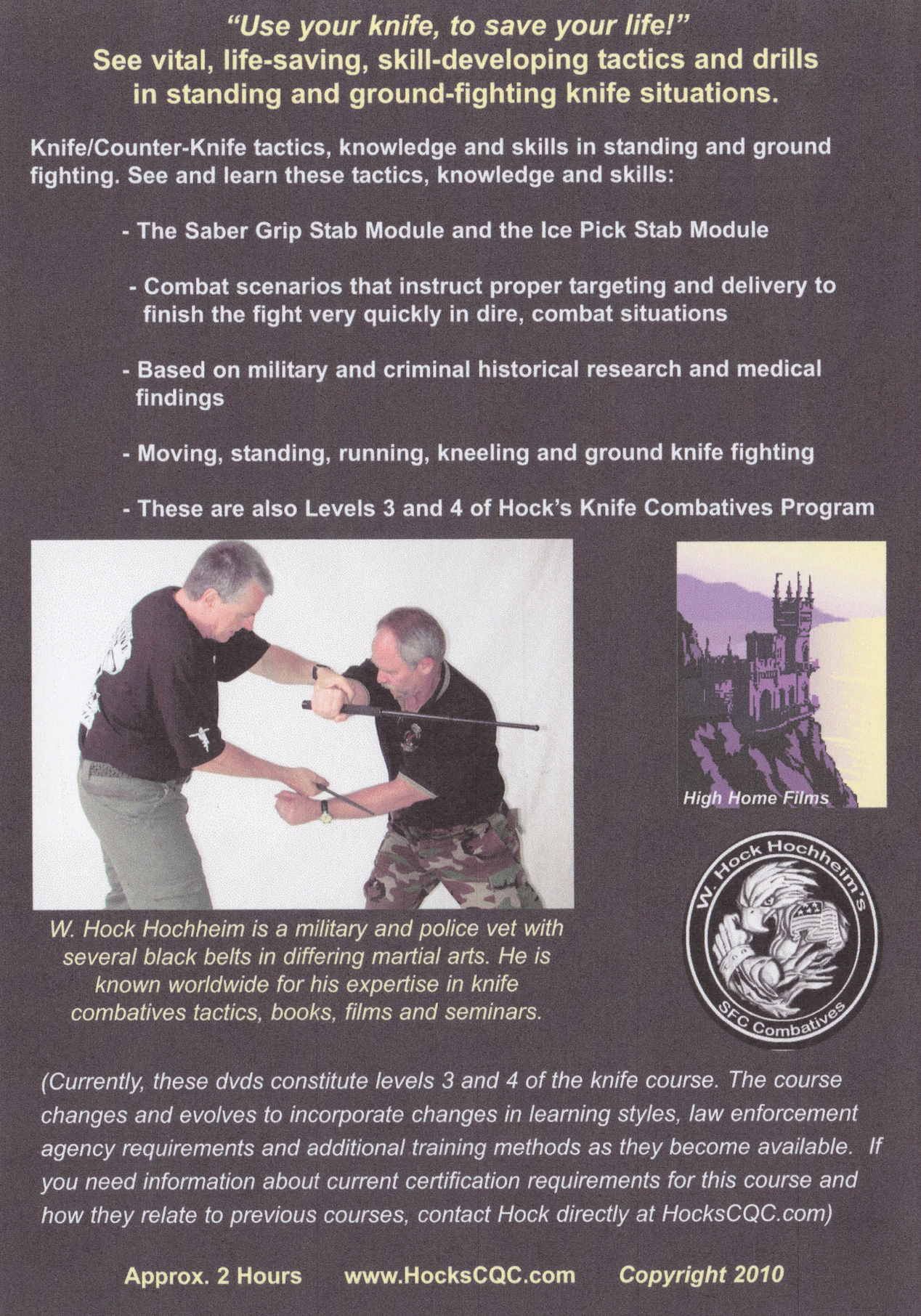 Knife/Counter-Knife Combatives: Knife QK Military Quick Kill Course 2 DVD Set by Hock Hochheim (Preowned)