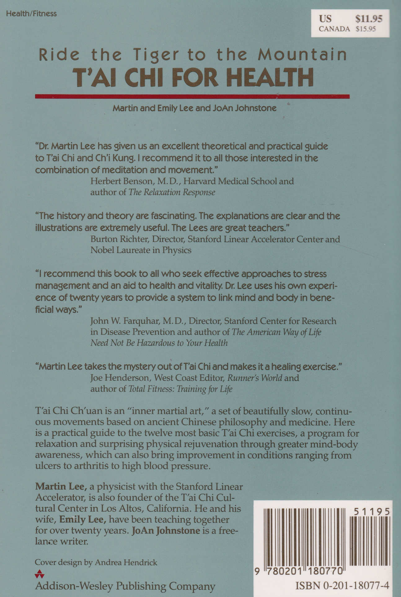 Ride The Tiger To The Mountain: Tai Chi For Health Book by Martin & Emily Lee & Joan Johnstone (Preowned)