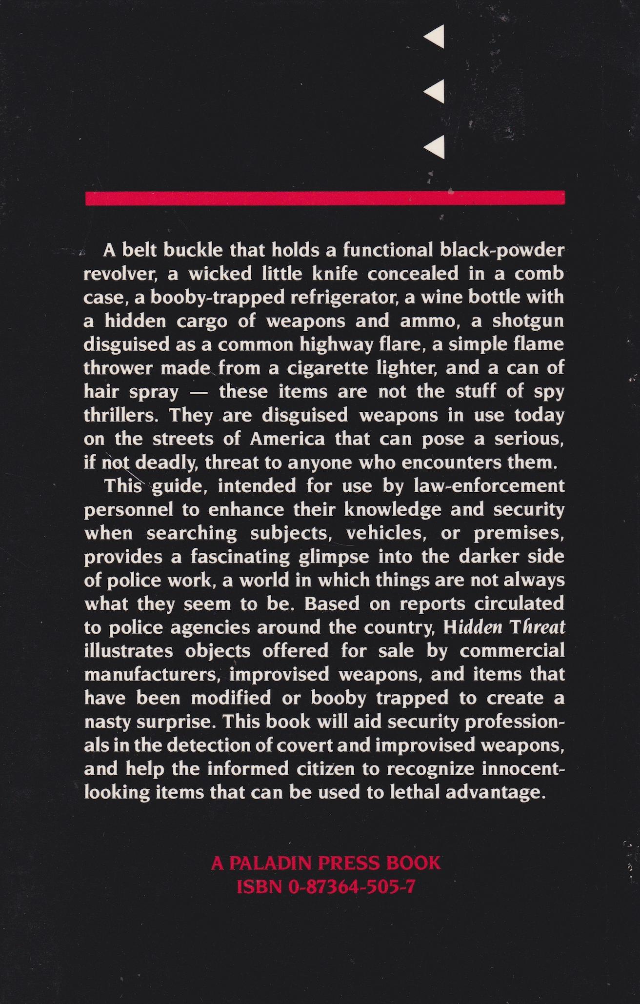 Hidden Threat: A Guide to Covert Weapons Book by Mark Smith (Preowned)