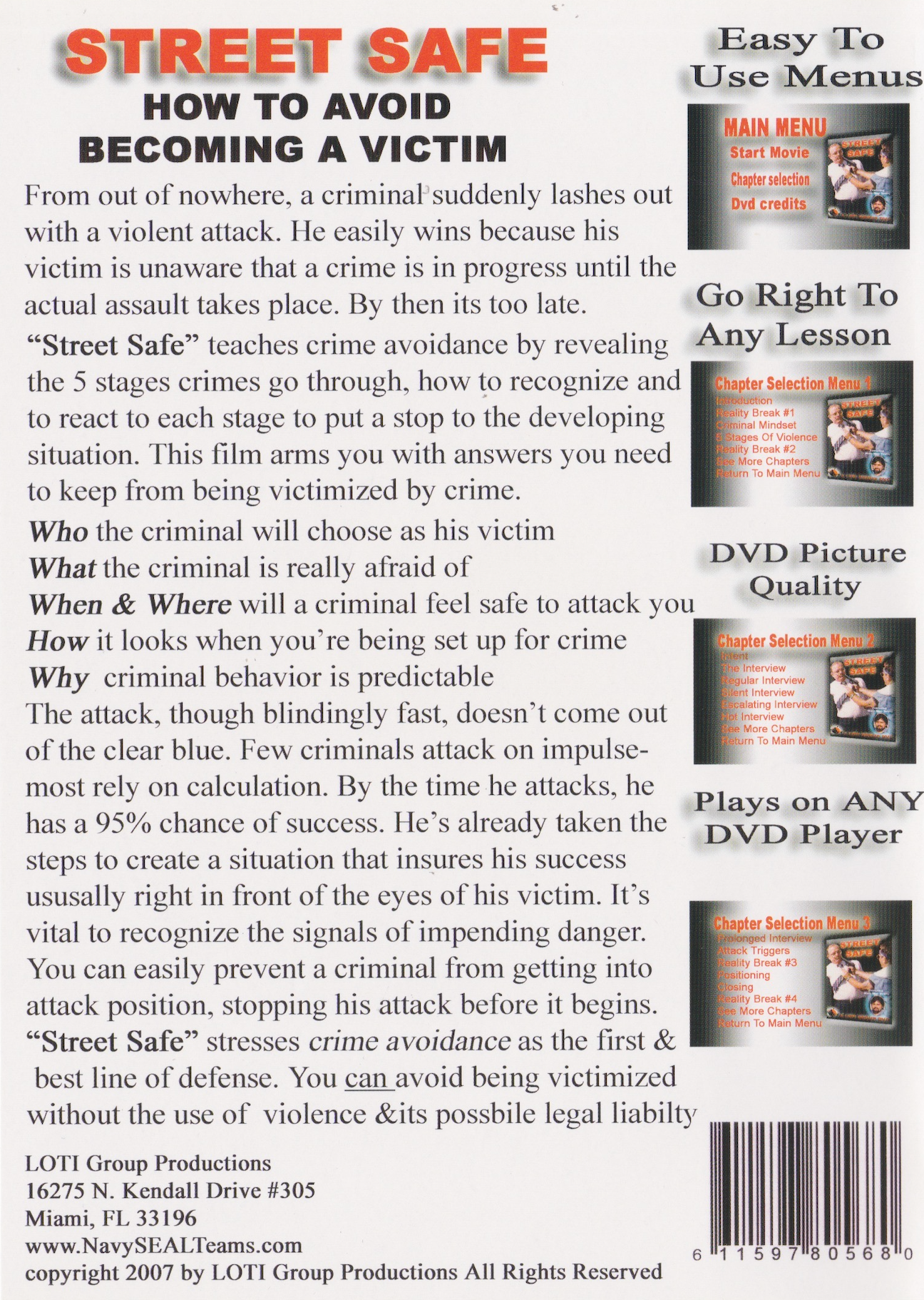 Street Safe DVD by Marc MacYoung