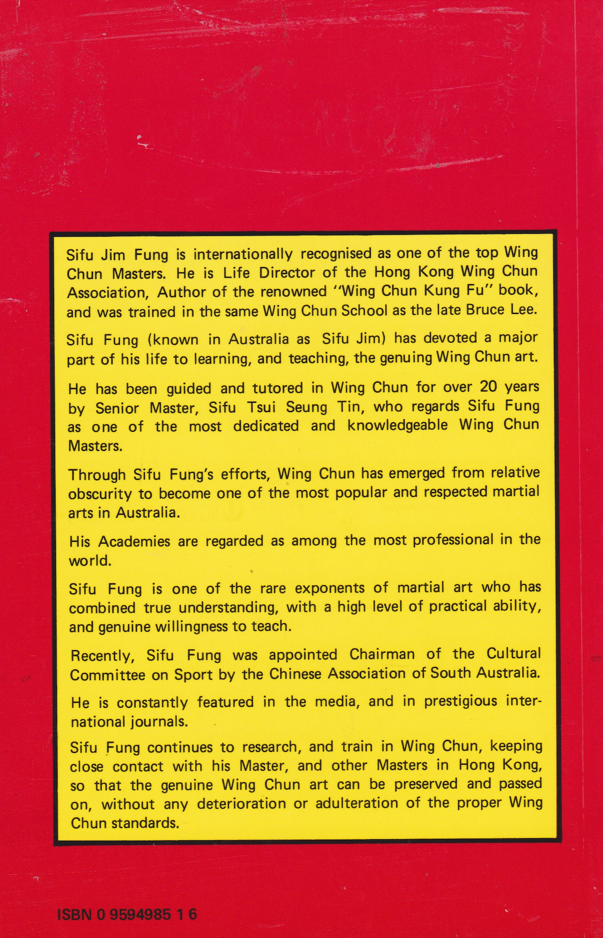 The Authentic Wing Chun Weapons Book by Jim Fung