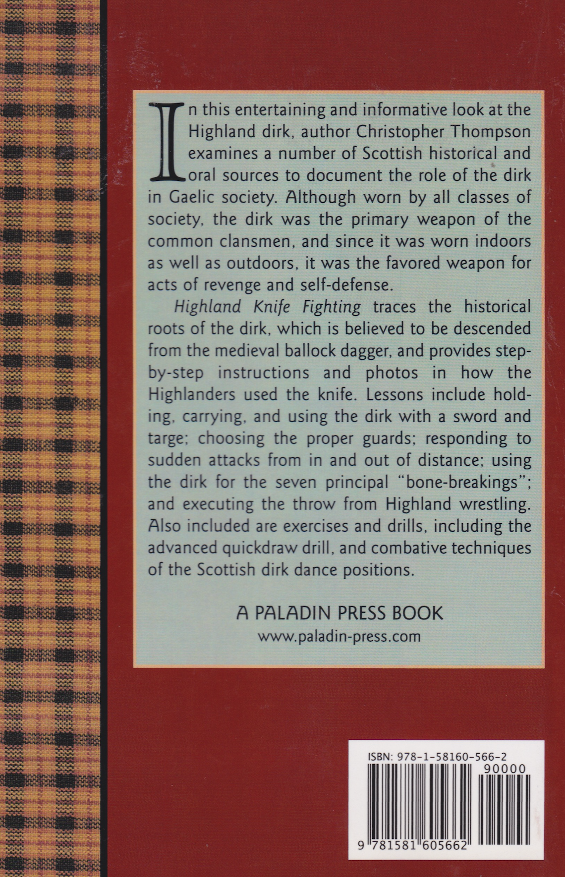 Highland Knife Fighting With the Dirk and Sgian Book by Christopher Scott Thompson (Preowned)