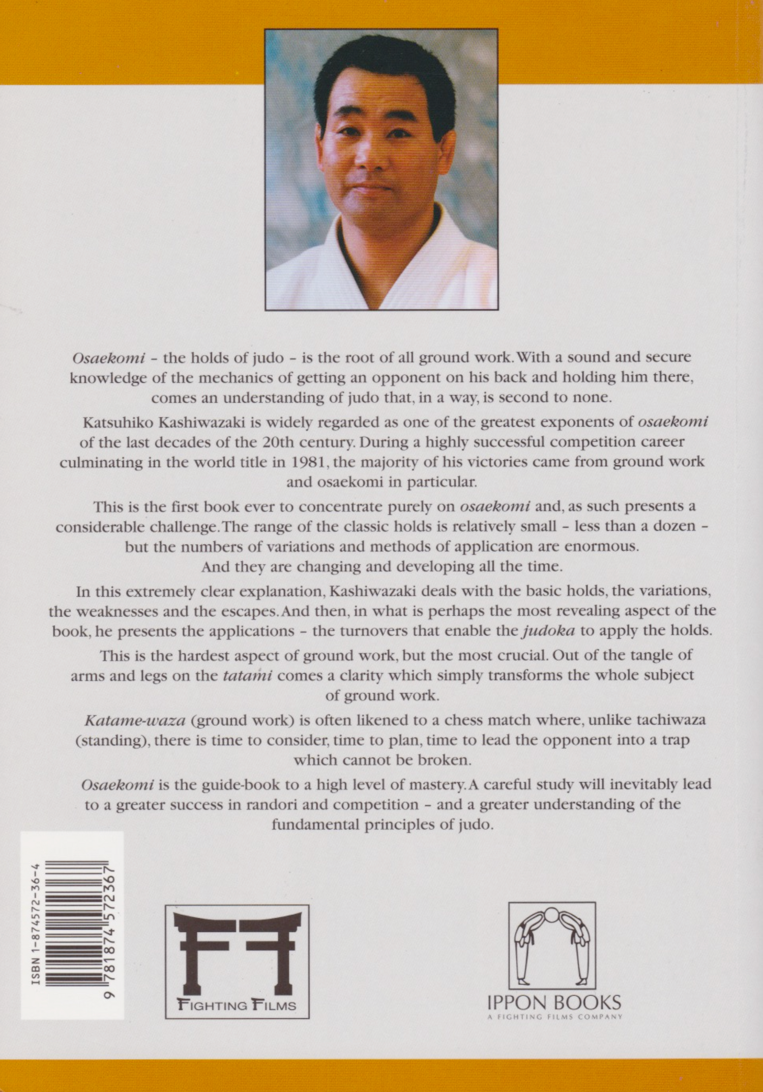 Osaekomi: Judo Masterclass Book by Katsuhiko Kashiwazaki