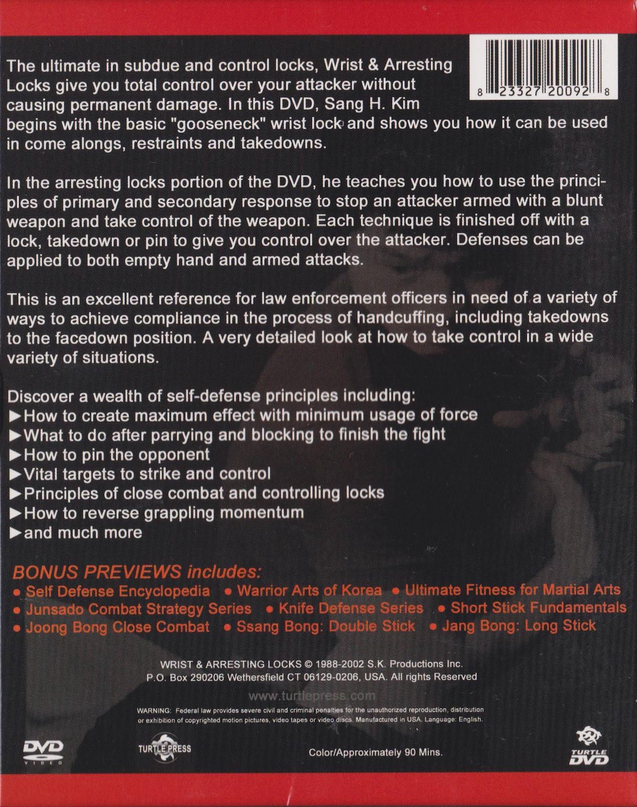 Wrist and Arresting Locks DVD by Sang Kim (Preowned)