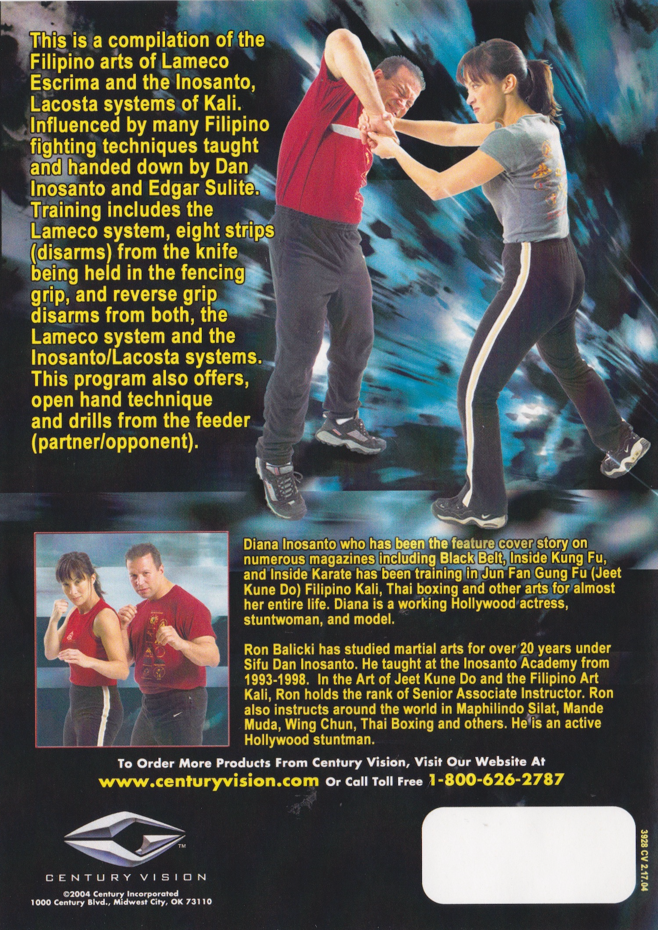 Kali Knife Fighting DVD by Diana Inosanto & Ron Balicki (Preowned)