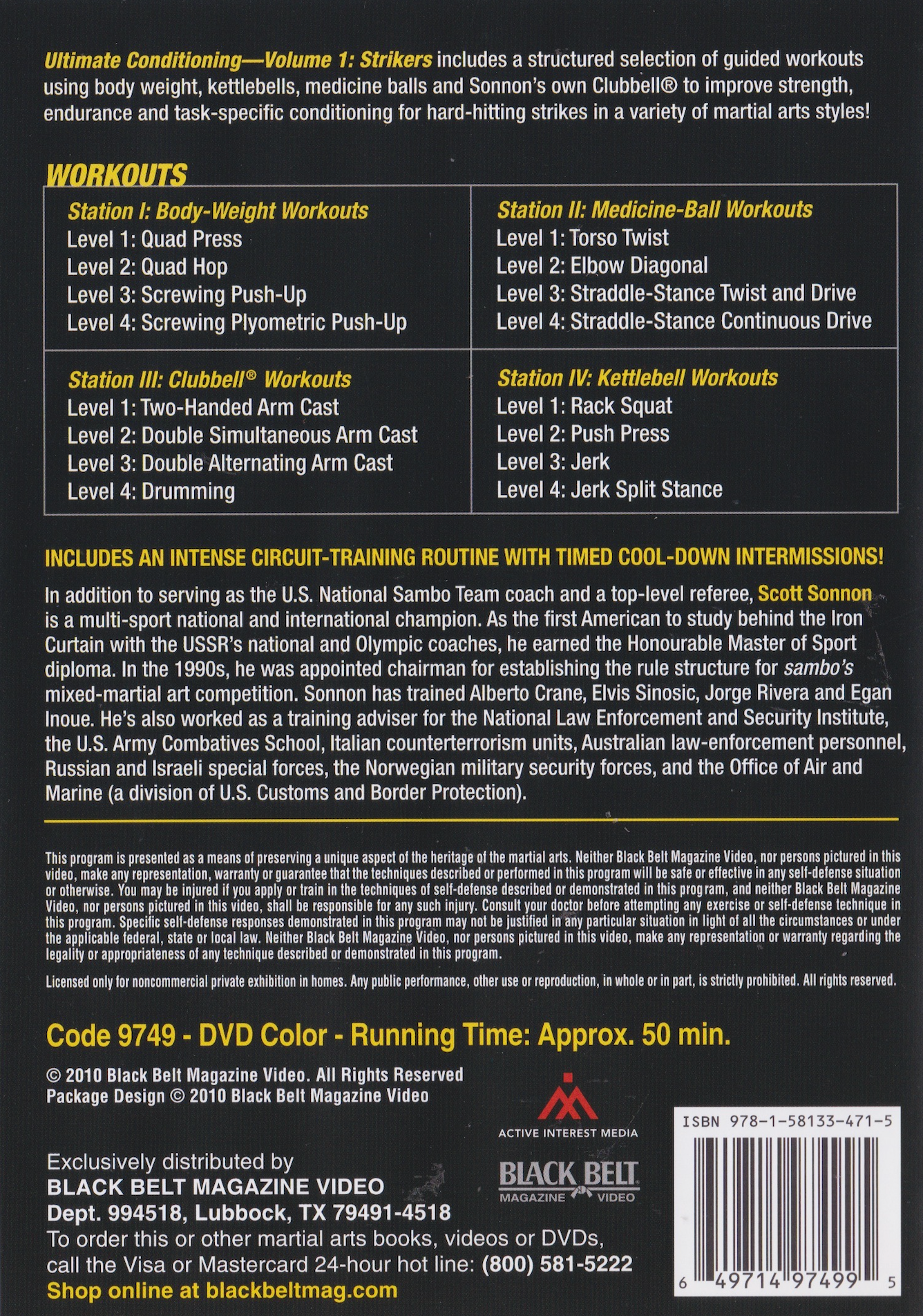 Ultimate Conditioning DVD 1: Strikers by Scott Sonnon (Preowned)