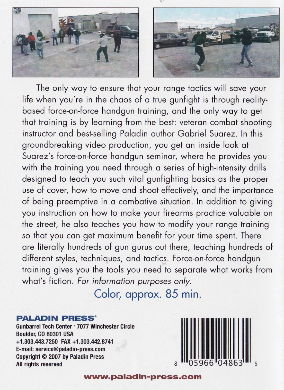 Force-on-Force Handgun Drills DVD by Gabriel Suarez (Preowned)