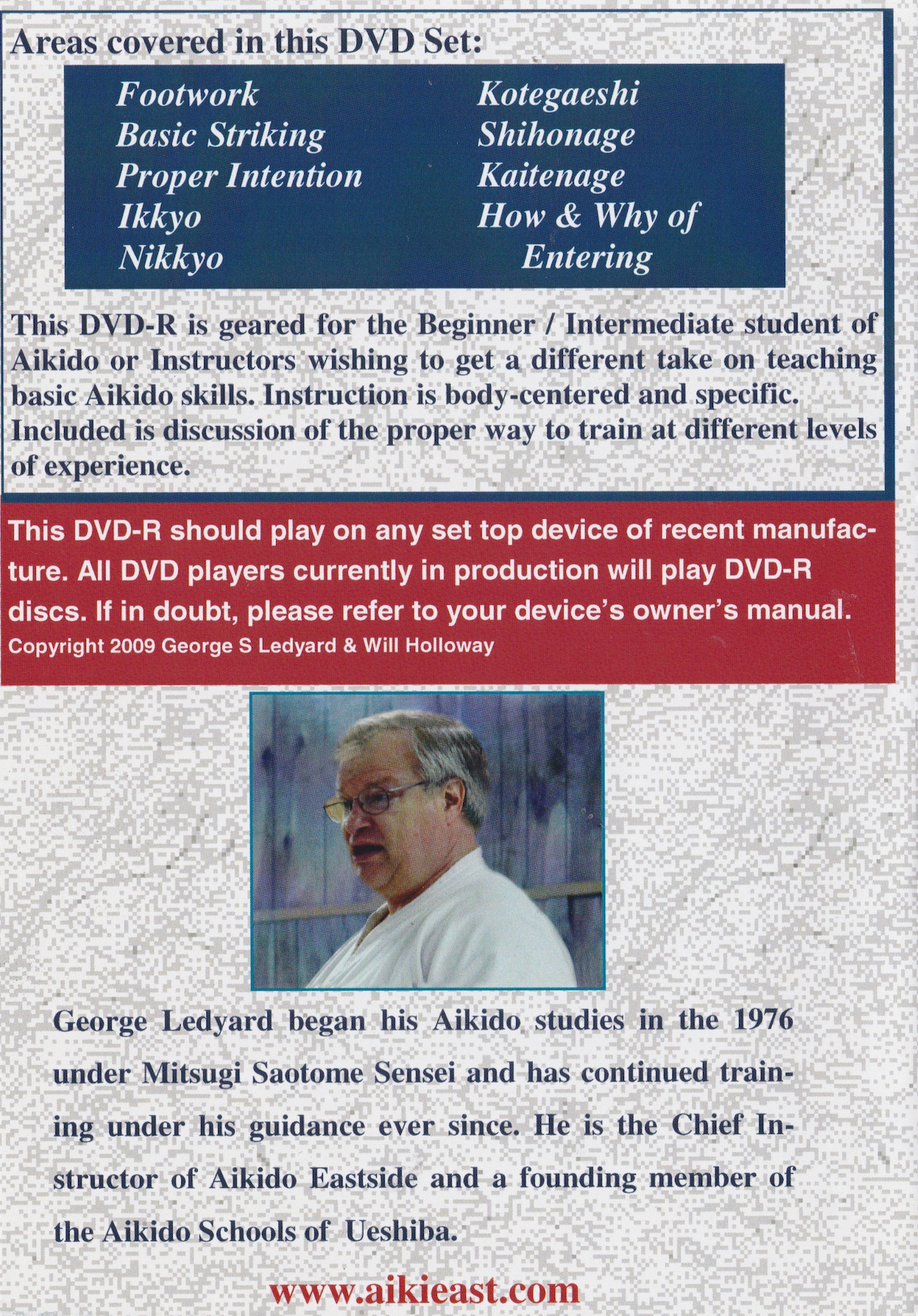 Aikido Kihon Waza: Techniques for the Beginner/Intermediate Student George Ledyard (Preowned)