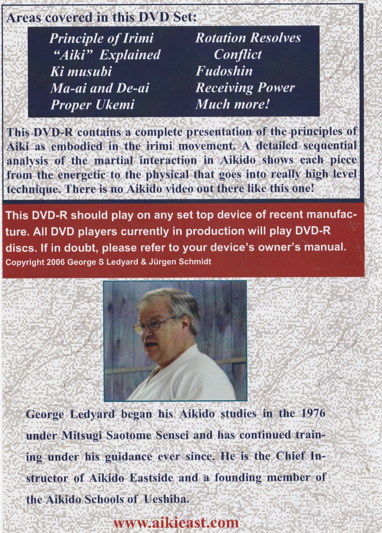 Aikido: Principles of the Entry 3 DVD Set by George Ledyard (Preowned)