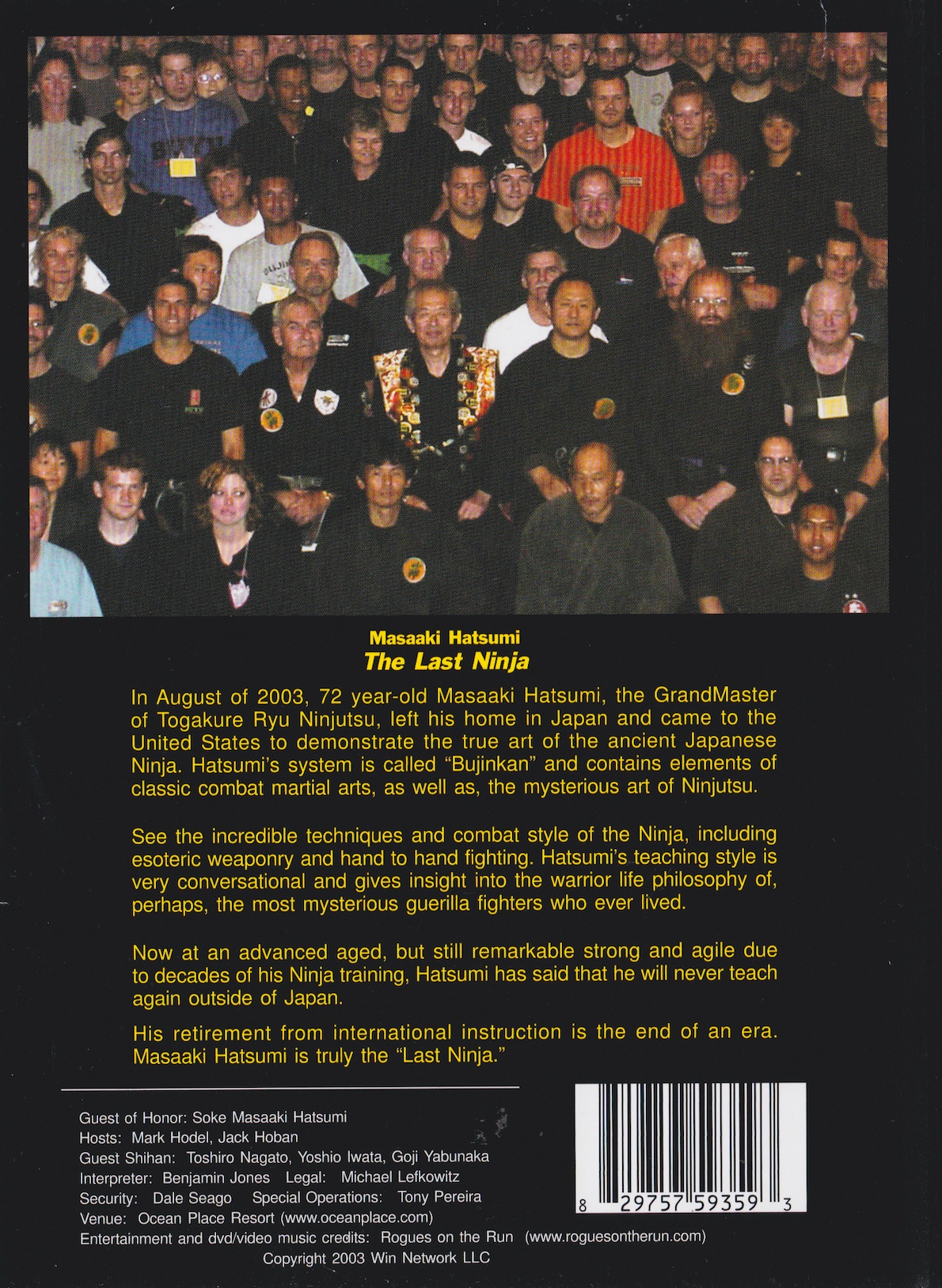 Bujinkan USA Taikai 2003 (3 DVD Set) with Masaaki Hatsumi (Preowned)