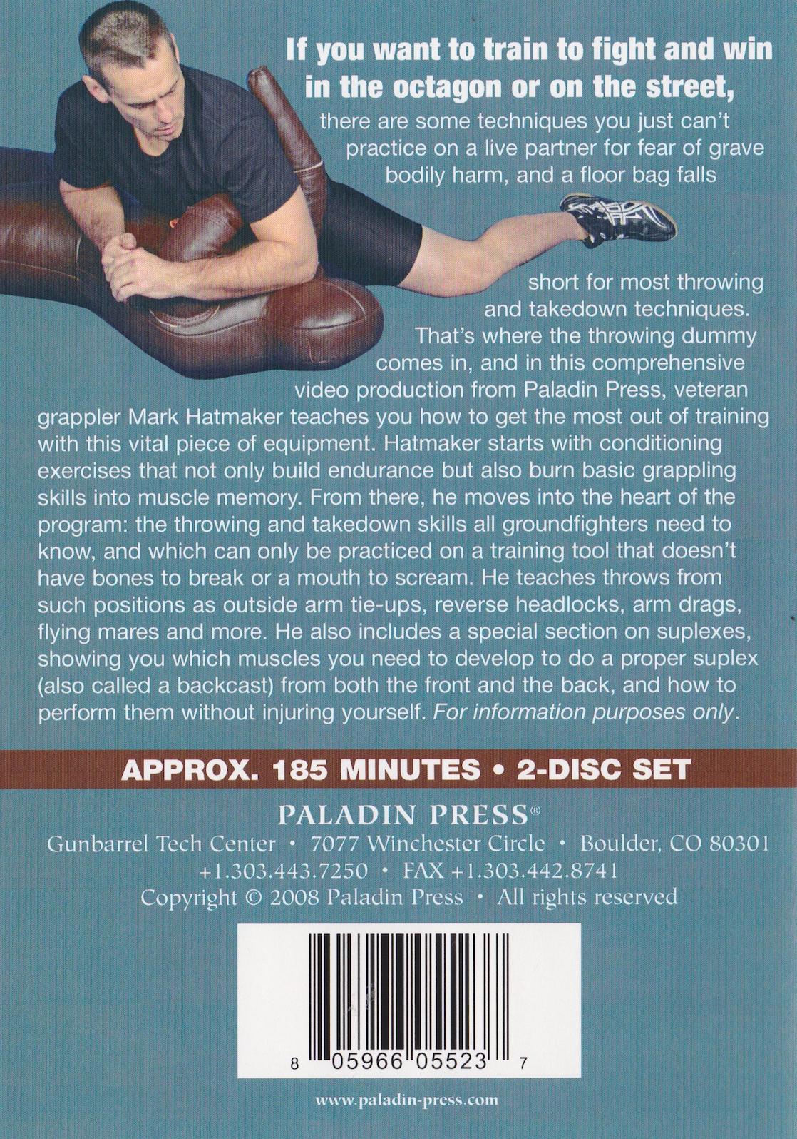 Silent Partner: A Video Guide to Solo Training with a Throwing Dummy 2 DVD Set by Mark Hatmaker