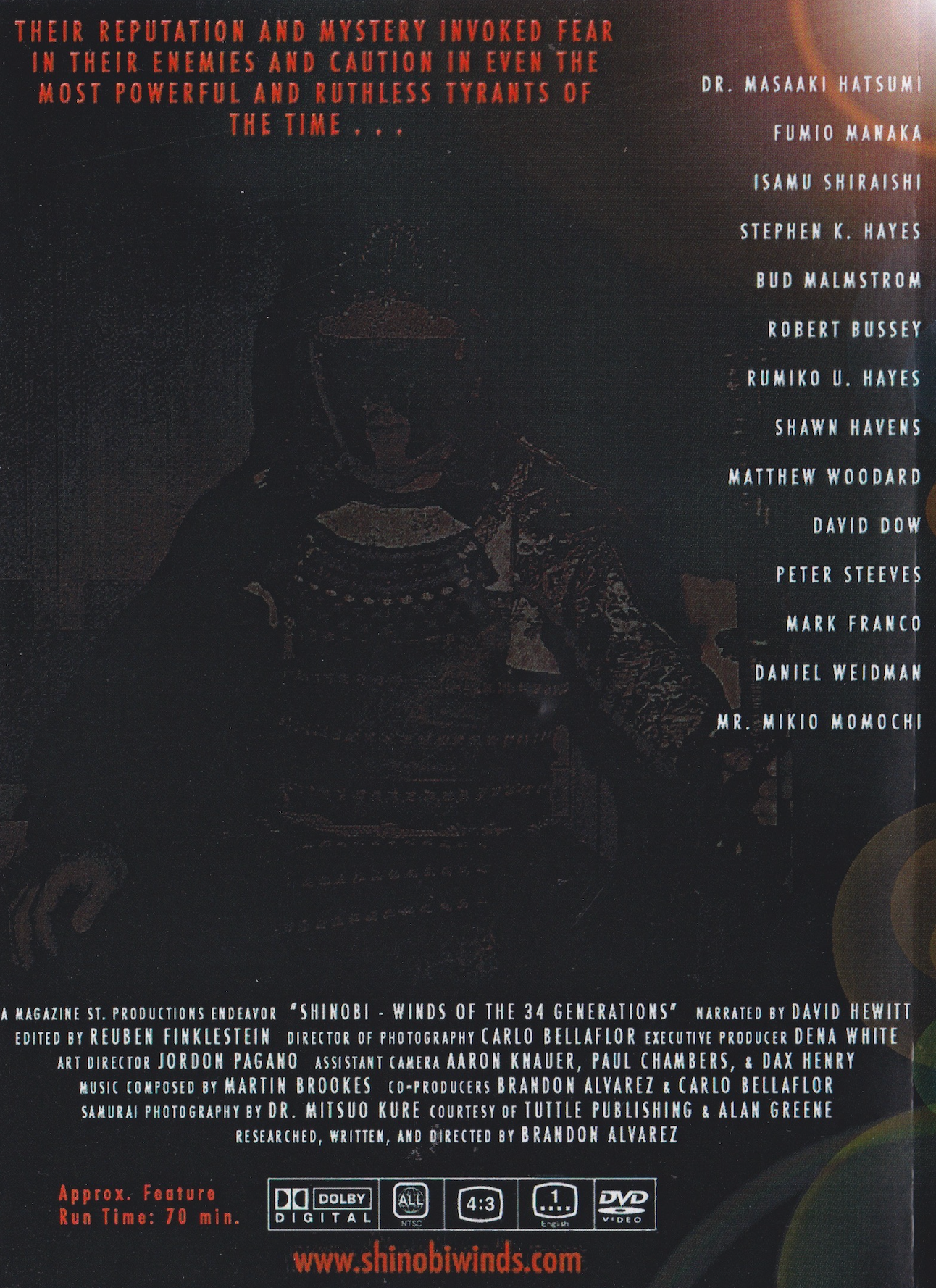 Shinobi Winds of the 34 Generations DVD (Preowned)