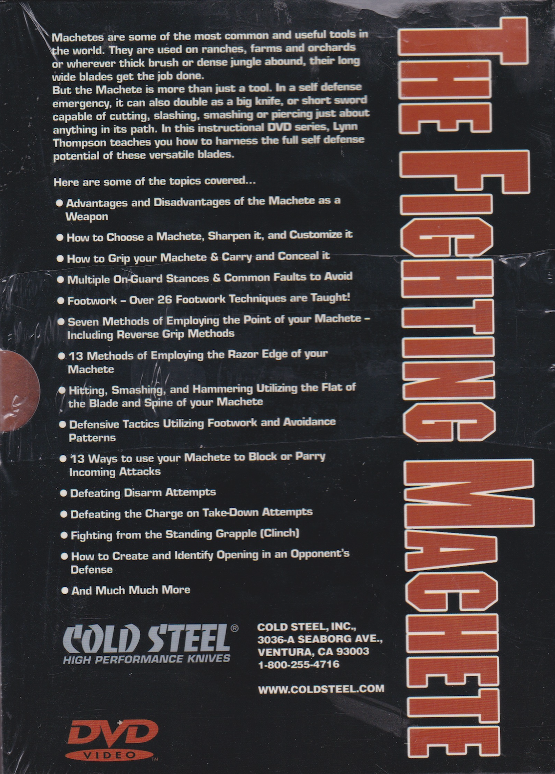 The Fighting Machete 3 DVD Set by Lynn Thompson