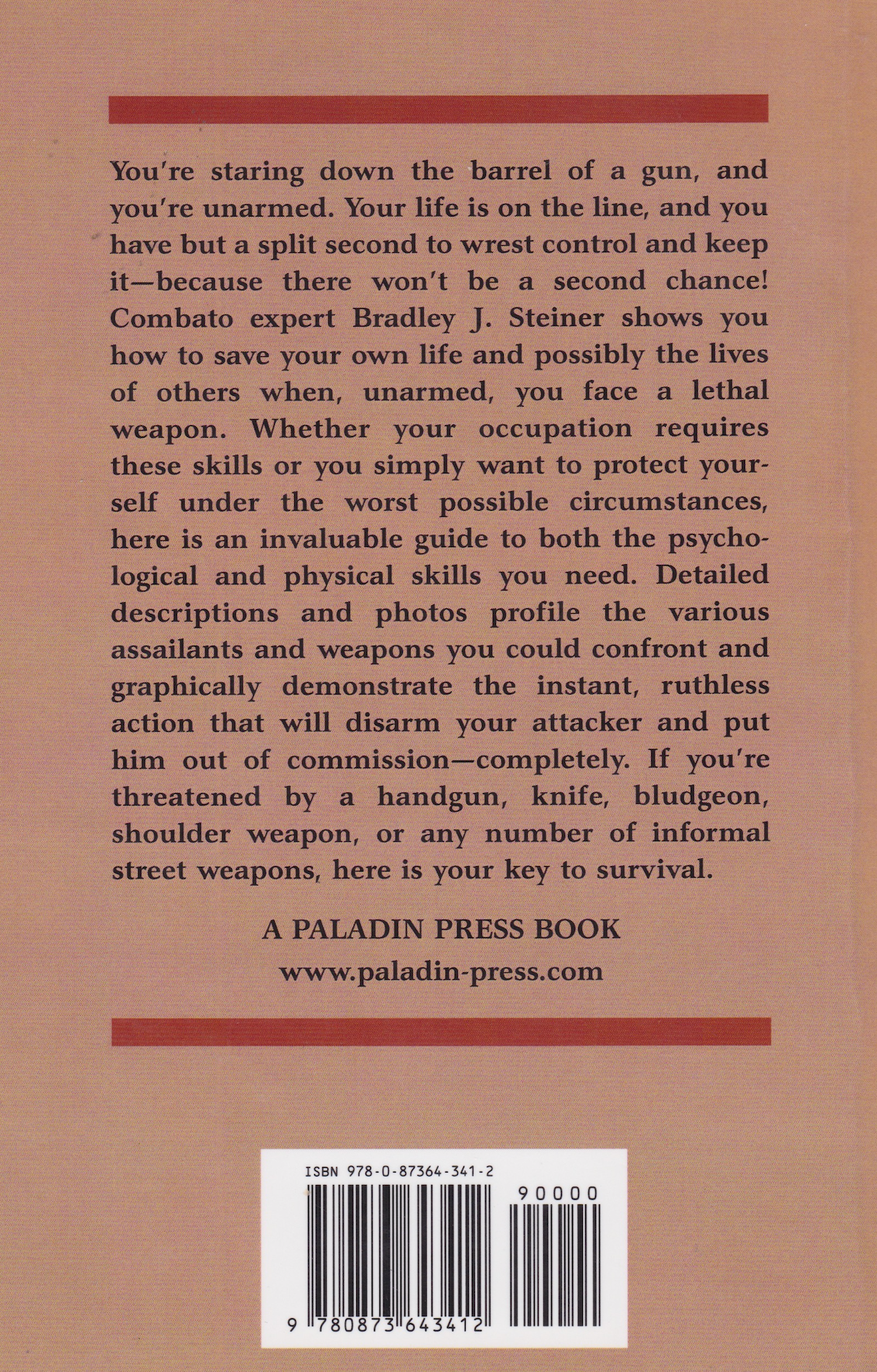 No Second Chance: Disarming the Armed Assailant Book by Bradley Steiner (Preowned)