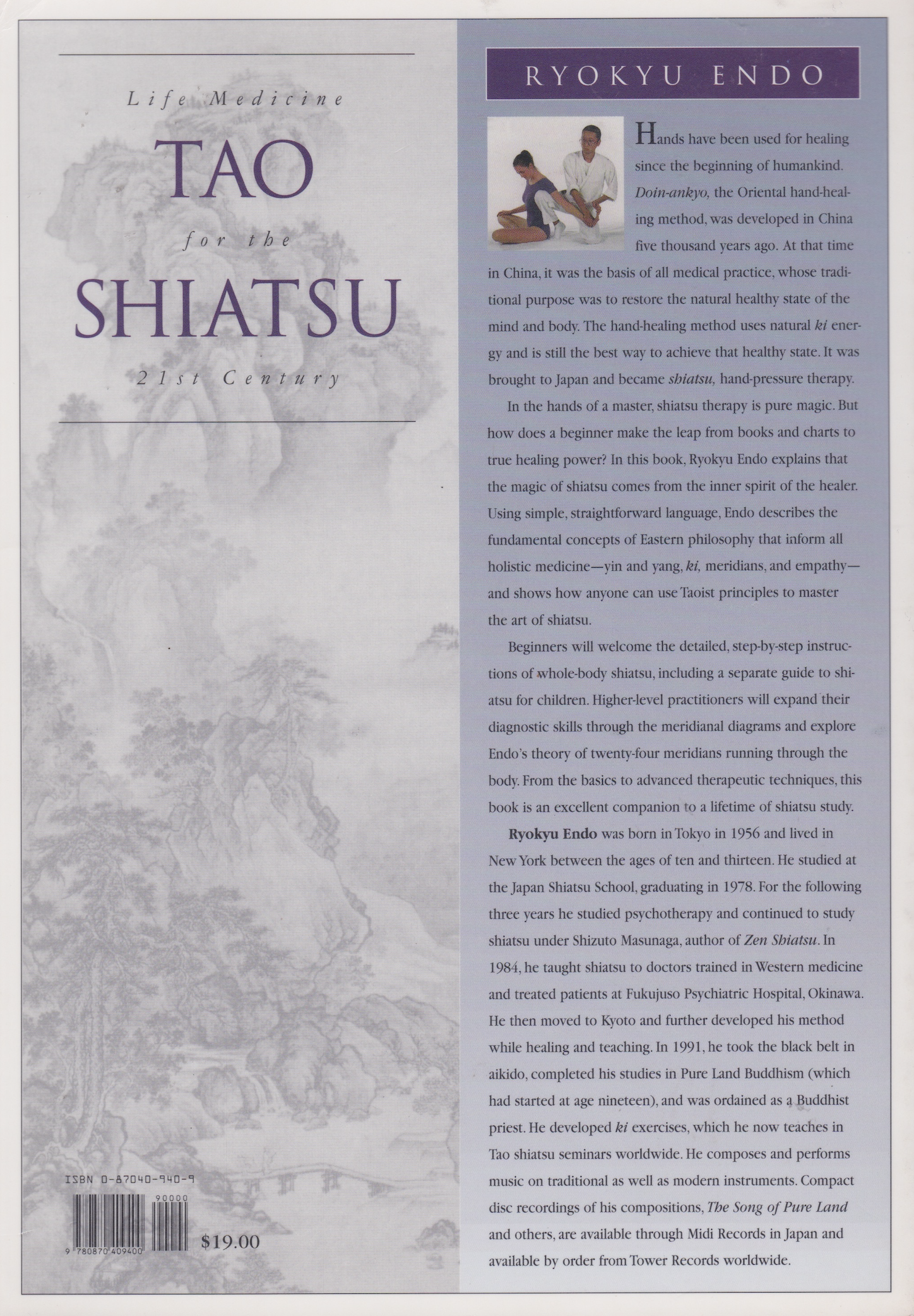 Tao Shiatsu: Life Medicine for the Twenty-First Century Book by Ryokyu Endo (Preowned)