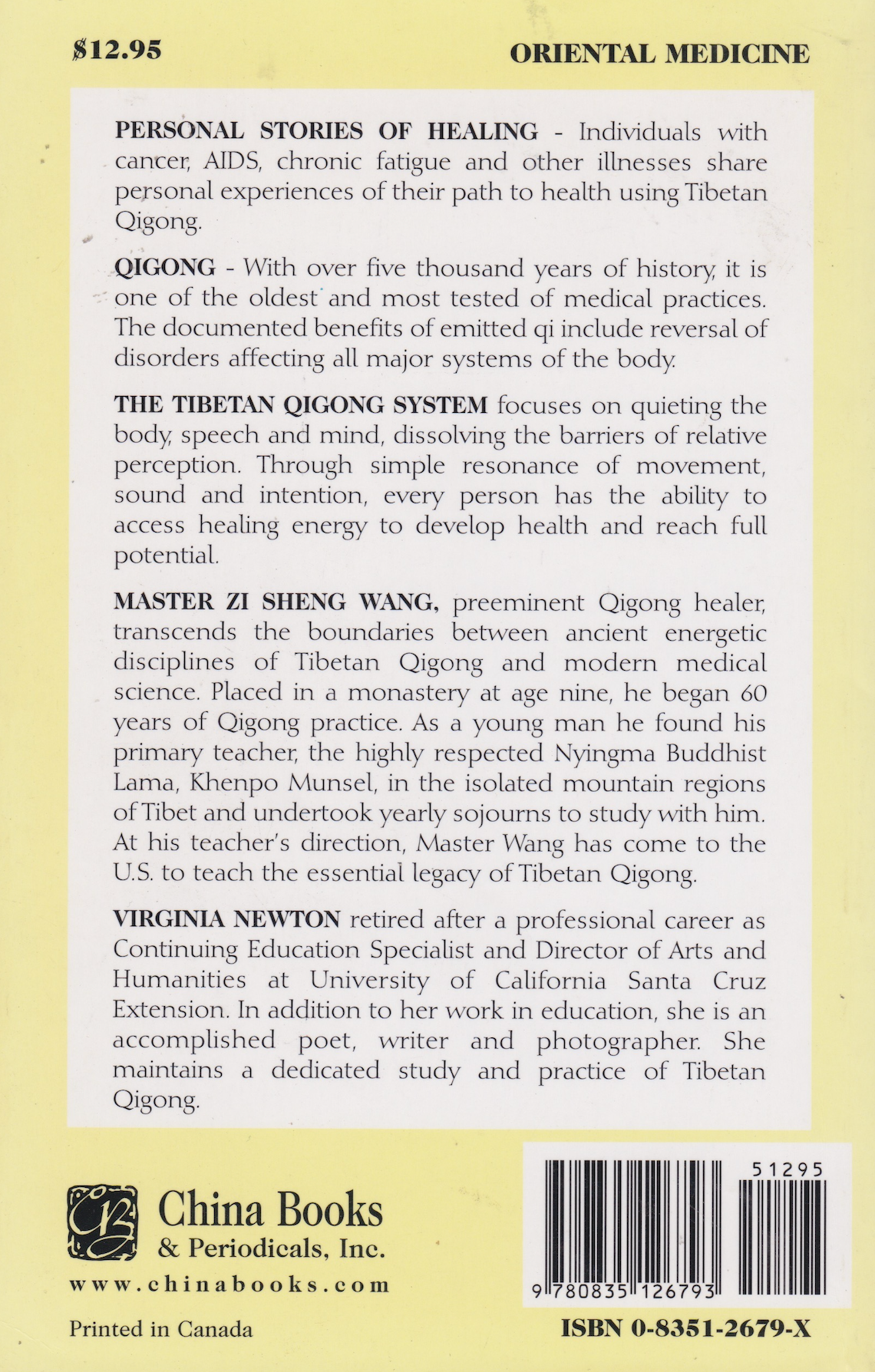 Healing Energy: Master Zi Sheng, Wang & Tibetan Buddhist Qigong Book by Virginia Newton (Preowned)