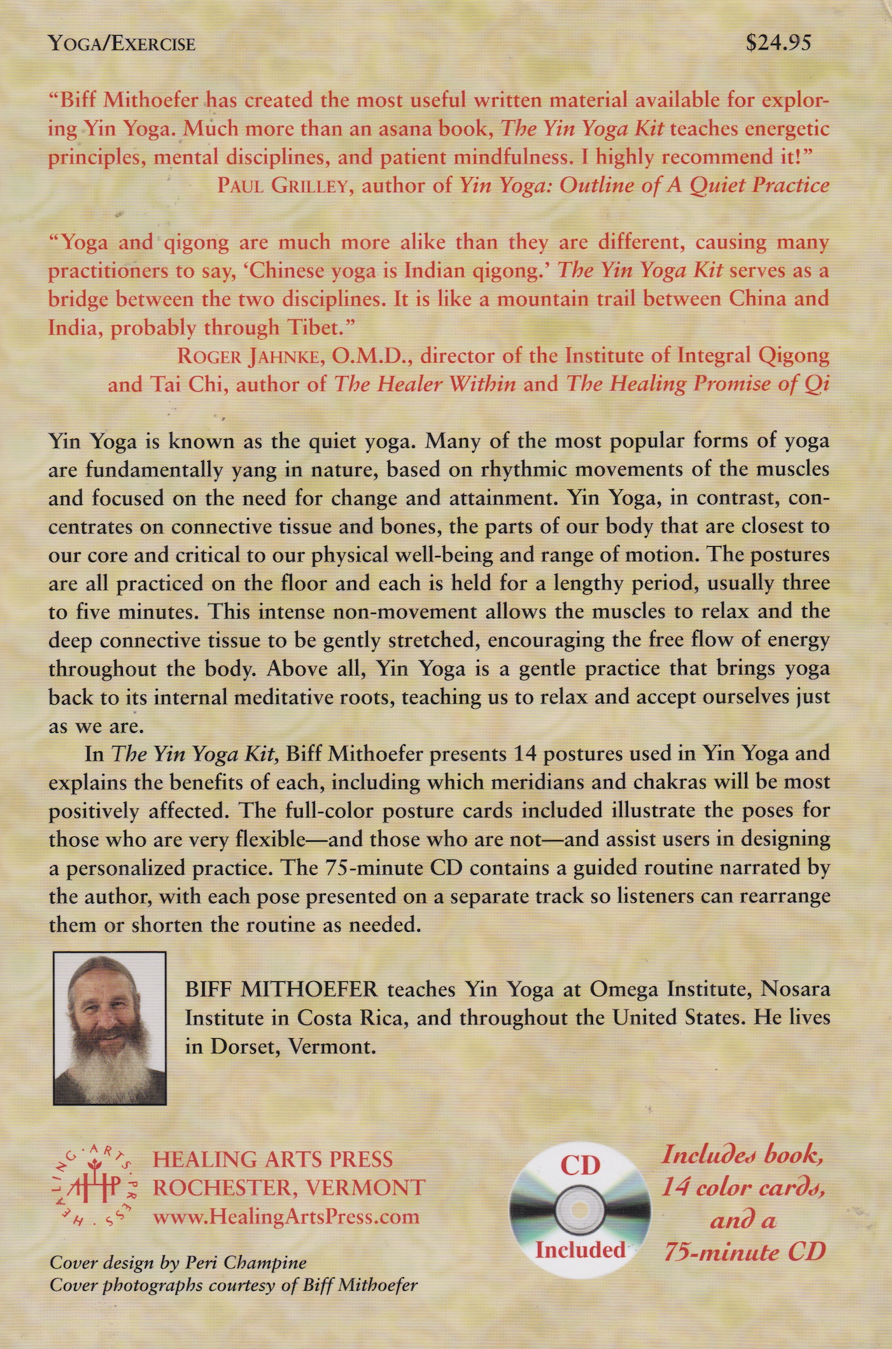 The Yin Yoga Kit: The Practice of Quiet Power Book, Cards & CD Box Set by Biff Mithoefer (Preowned)