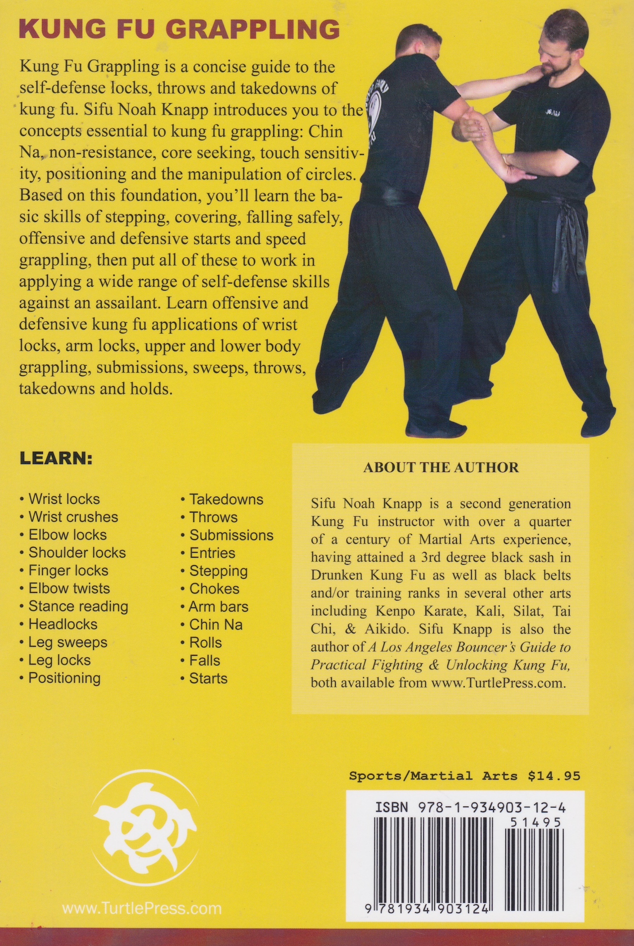 Kung Fu Grappling Book by Noah Knapp (Preowned)