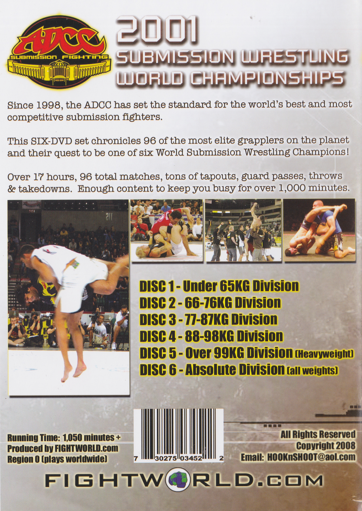 ADCC 2001 in Abu Dhabi Complete 6 DVD Set