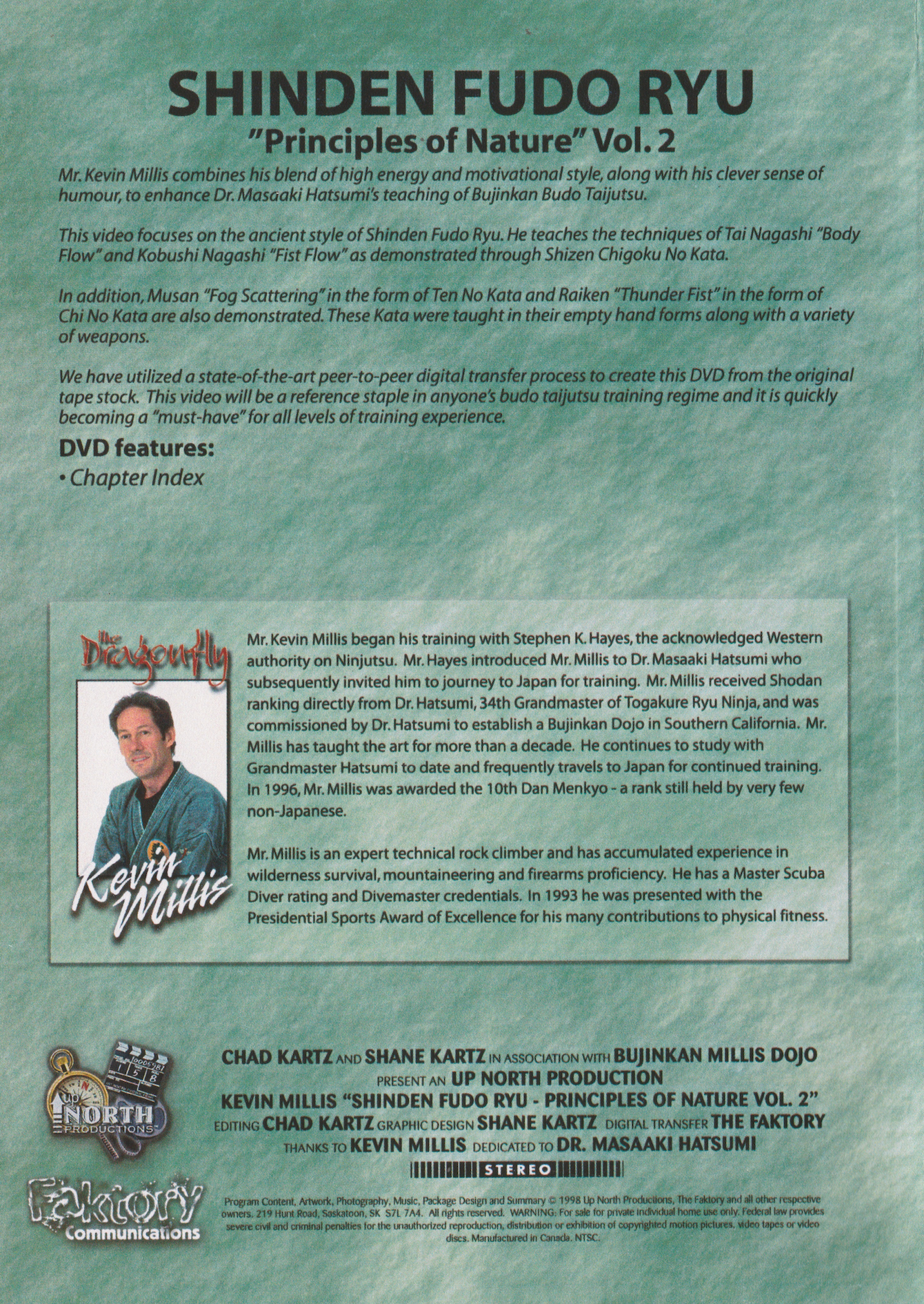 Shinden Fudo Ryu: Principles of Nature Vol 2 DVD by Kevin Millis (Preowned)