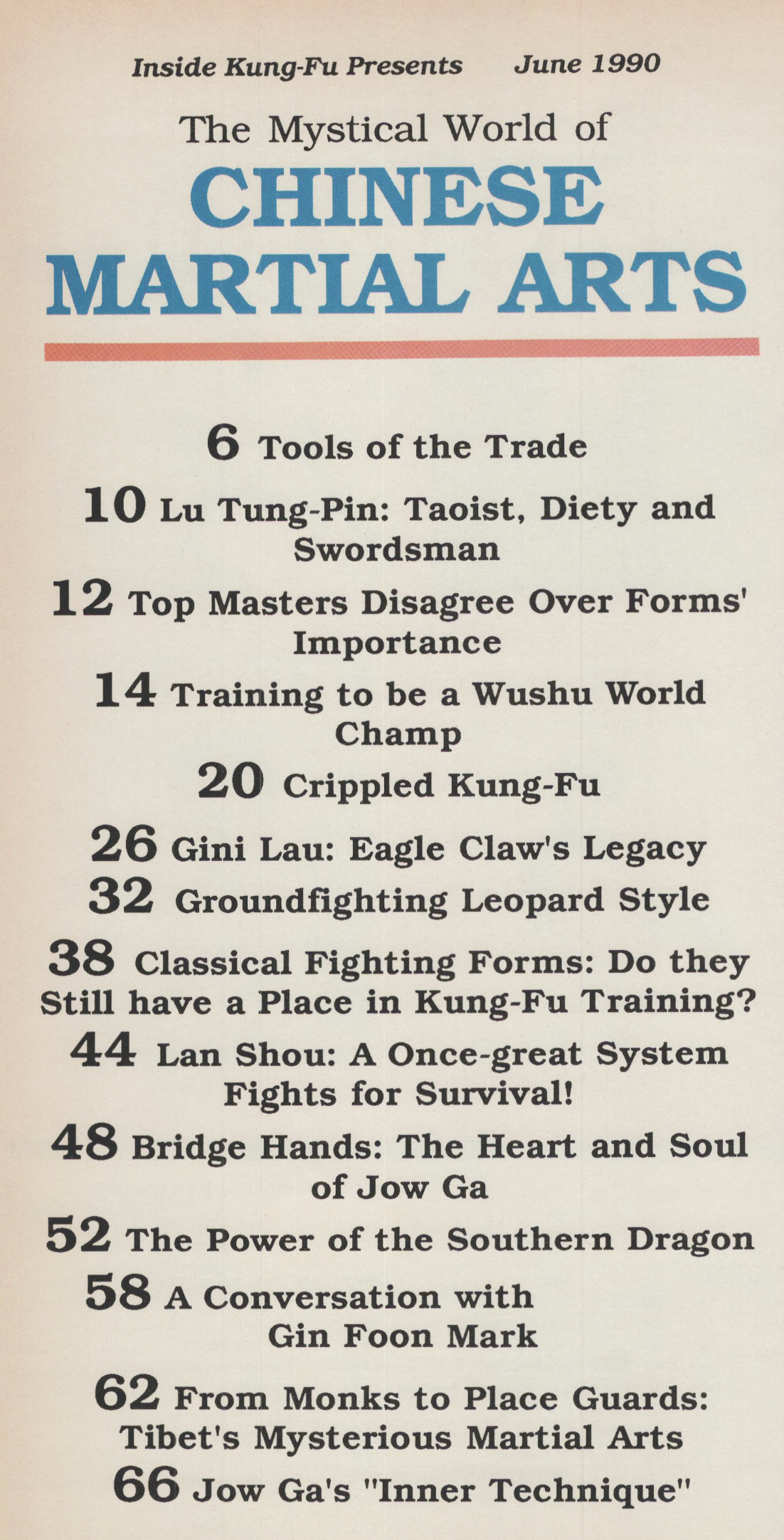 The Mystical World of Chinese Martial Arts Magazine June 1990 (E-Book)