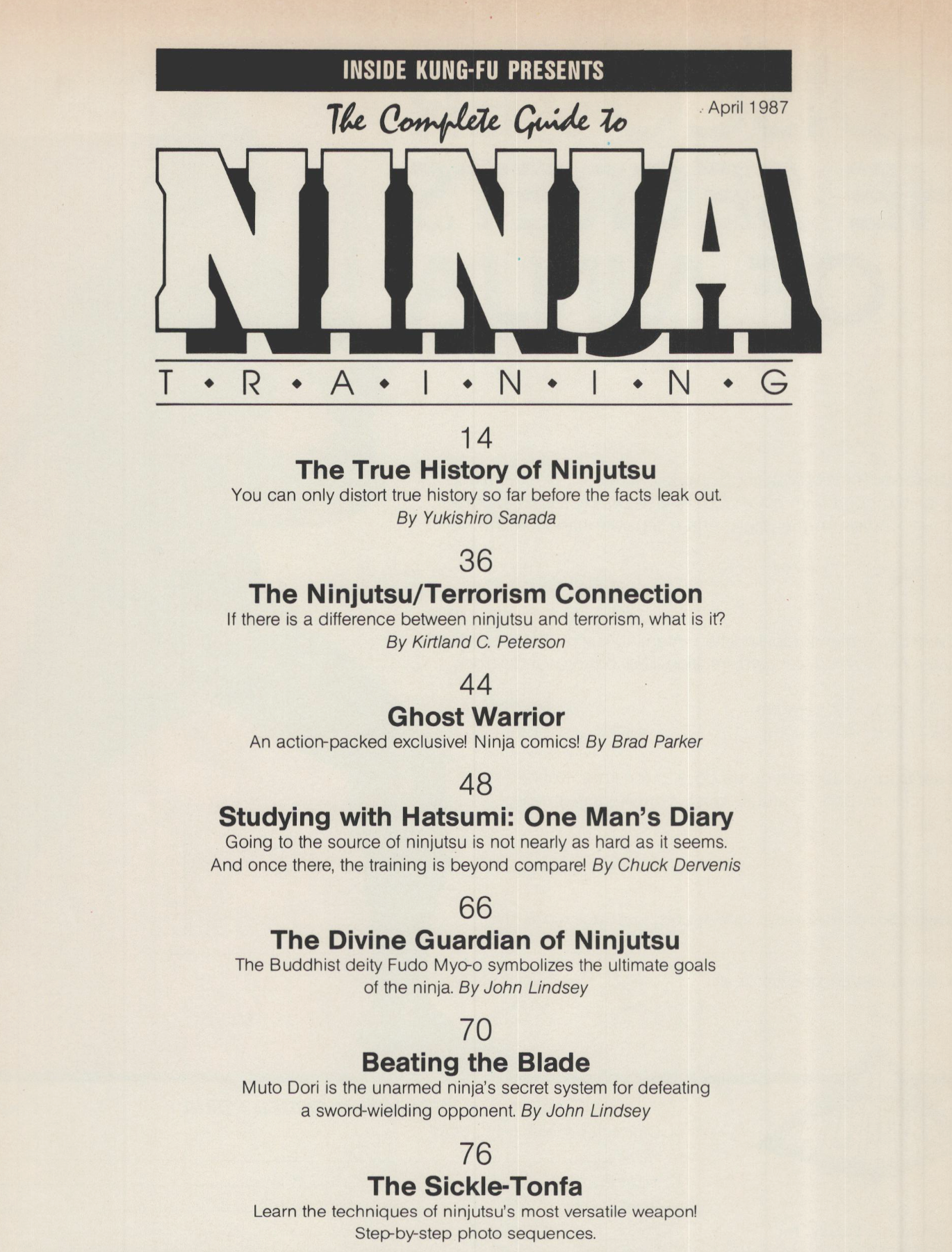 Complete Guide to Ninja Training Magazine April 1987 (E-Book)