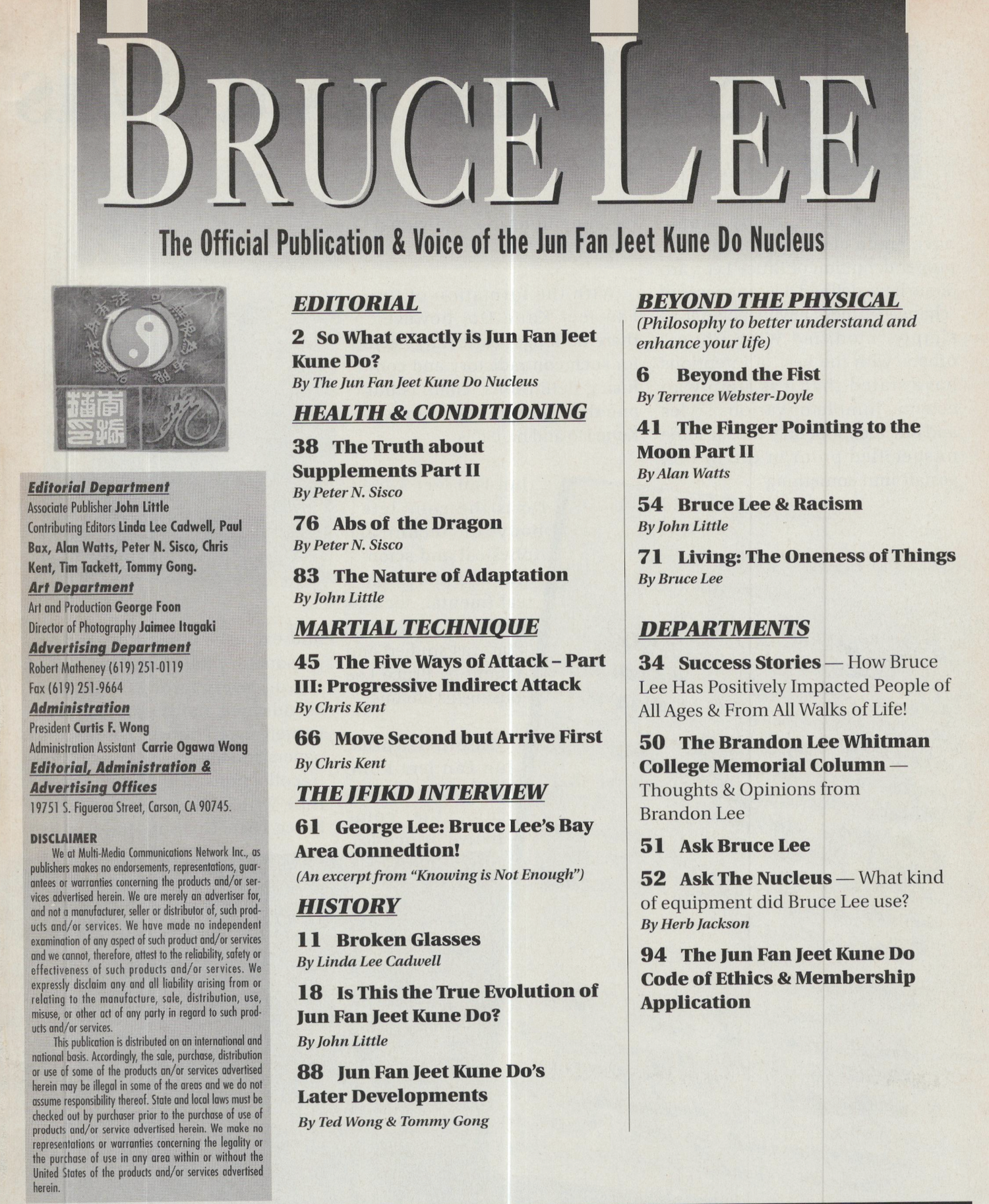 Bruce Lee: The Official Publication & Voice of the Jun Fan Jeet Kune Do Nucleus Dec 1997 (E-Book)
