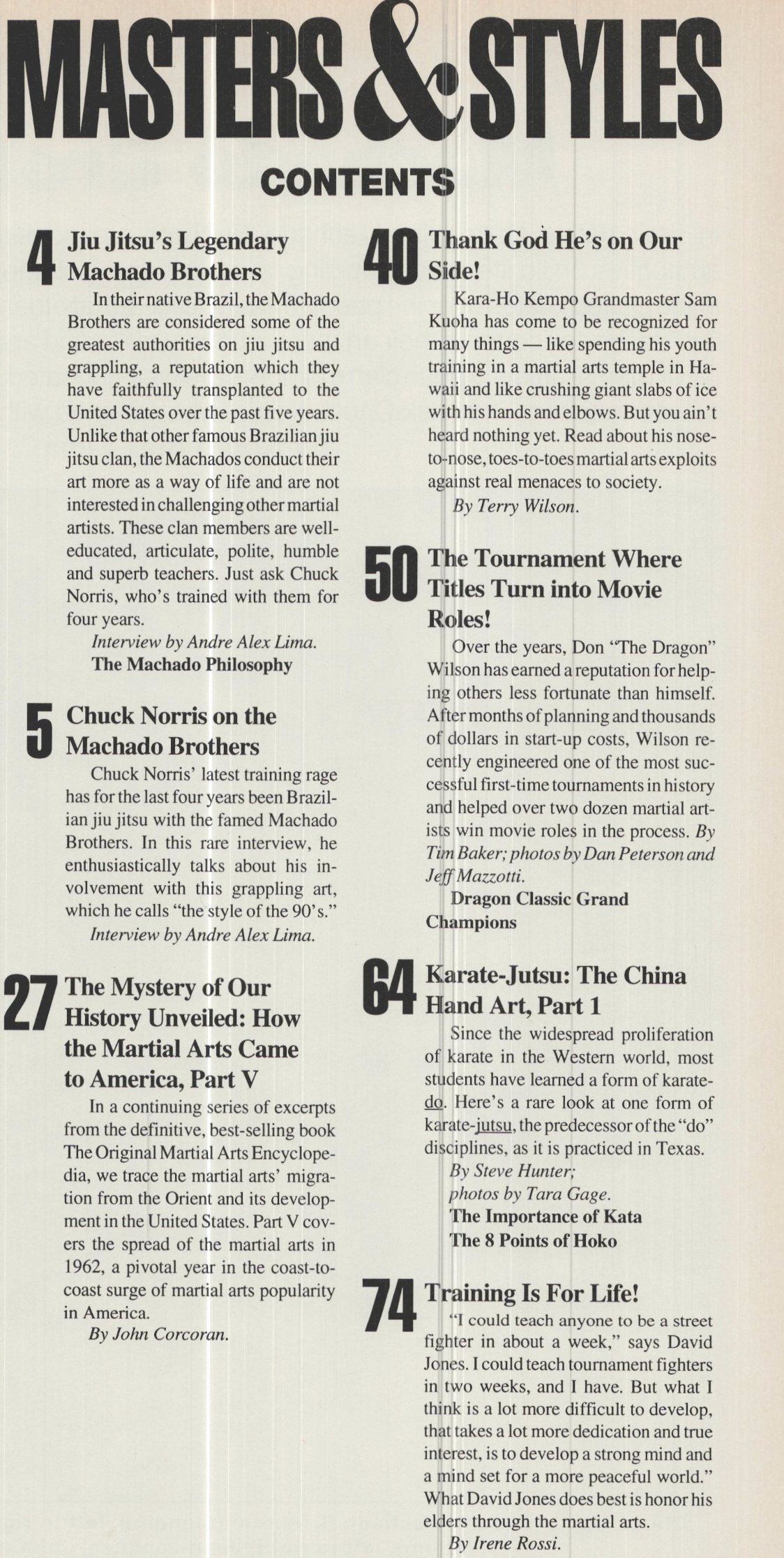 Inside Kung Fu Presents Masters & Styles Magazine April 1995 (E-Book)