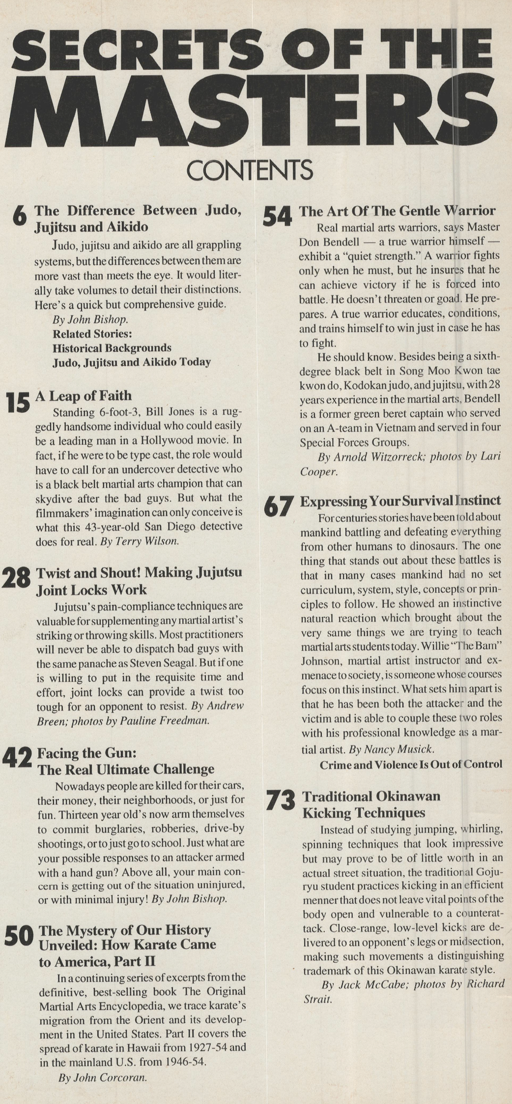 Inside Kung Fu Presents Secrets of the Masters Magazine Jan 1995 (E-Book)