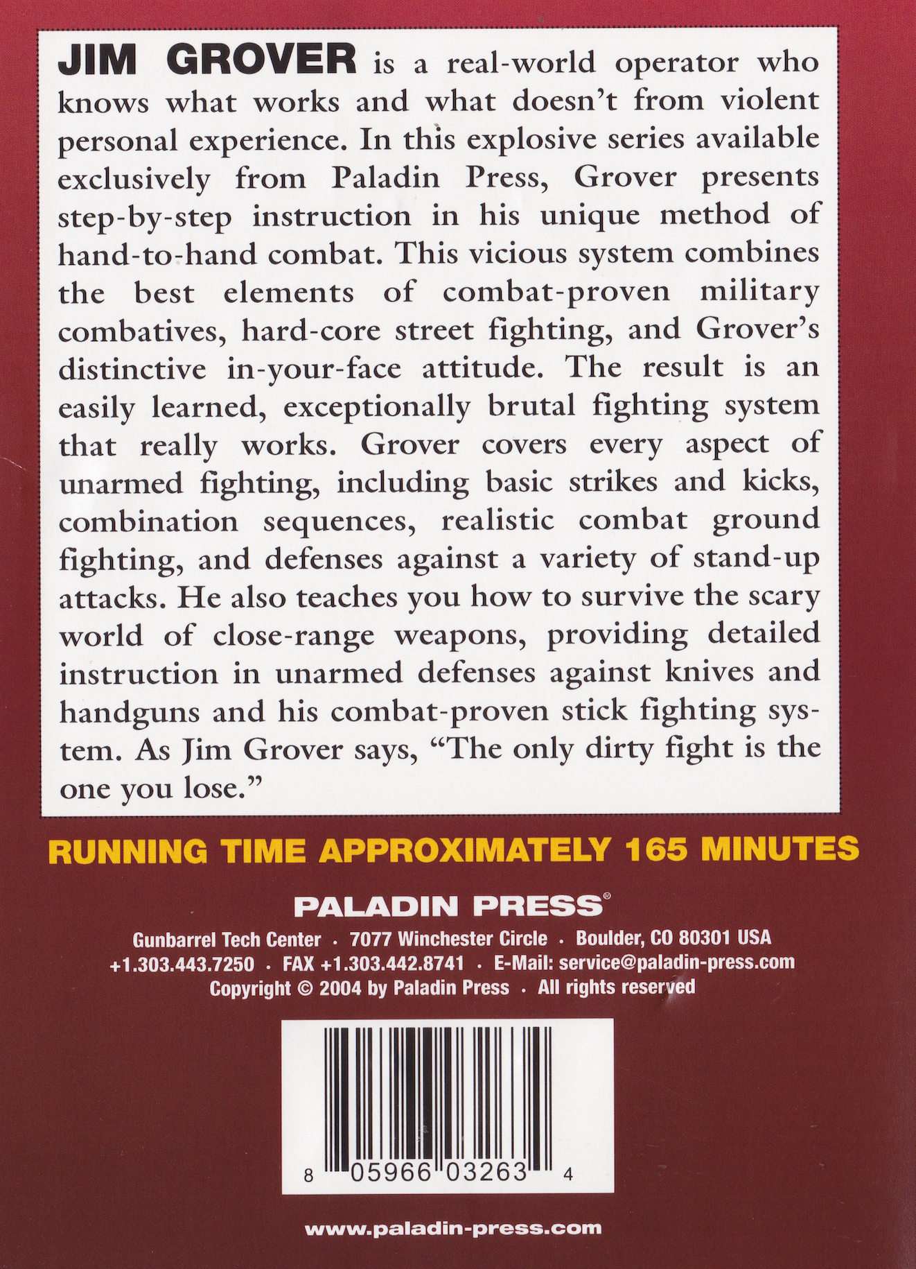 Jim Grover's Combatives Series 3 DVD Set by Kelly McCann aka Jim Grover (Preowned)