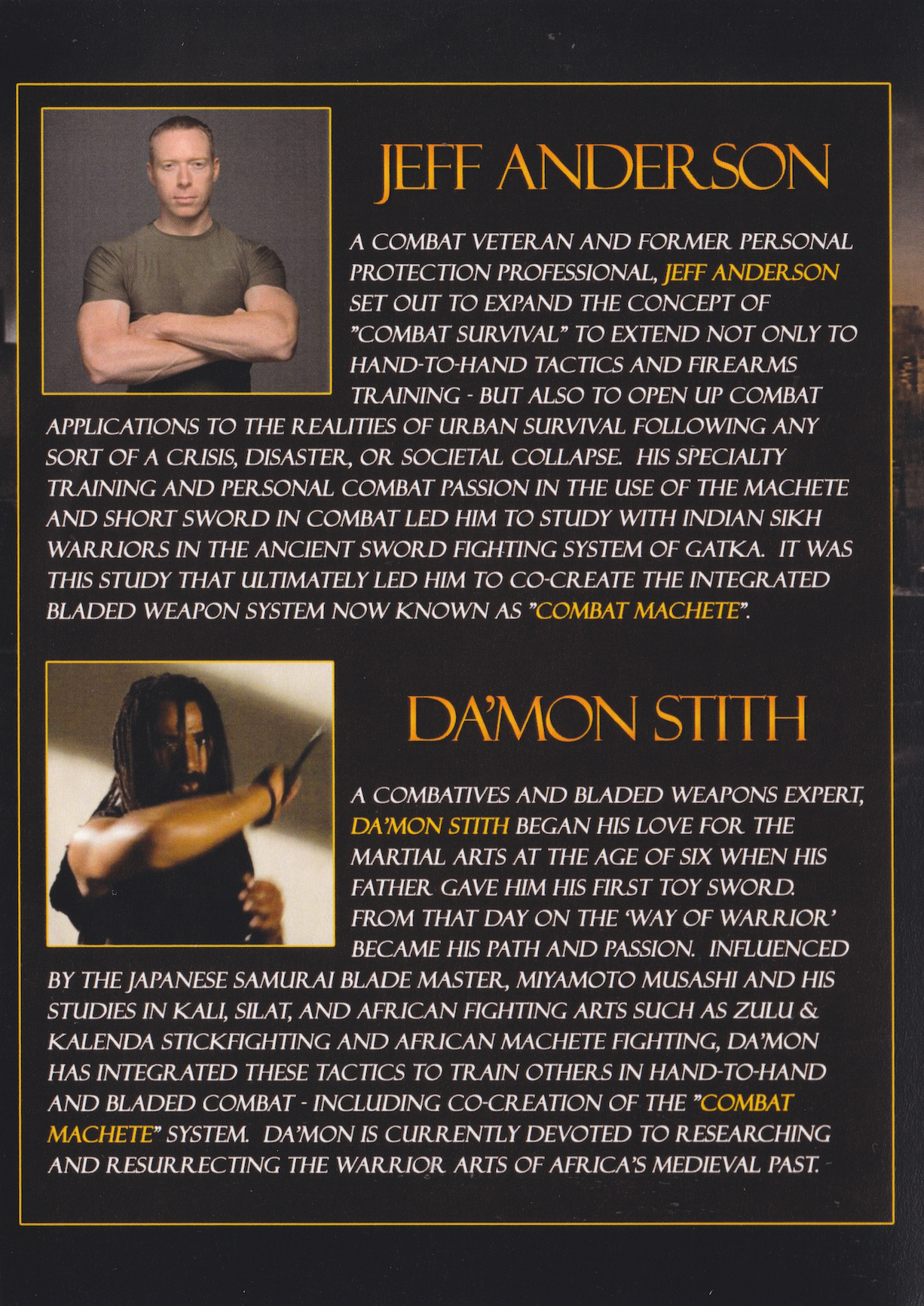 Combat Machete: How to Master the Ultimate Survival Weapon DVD by Jeff Anderson & Damon Stith