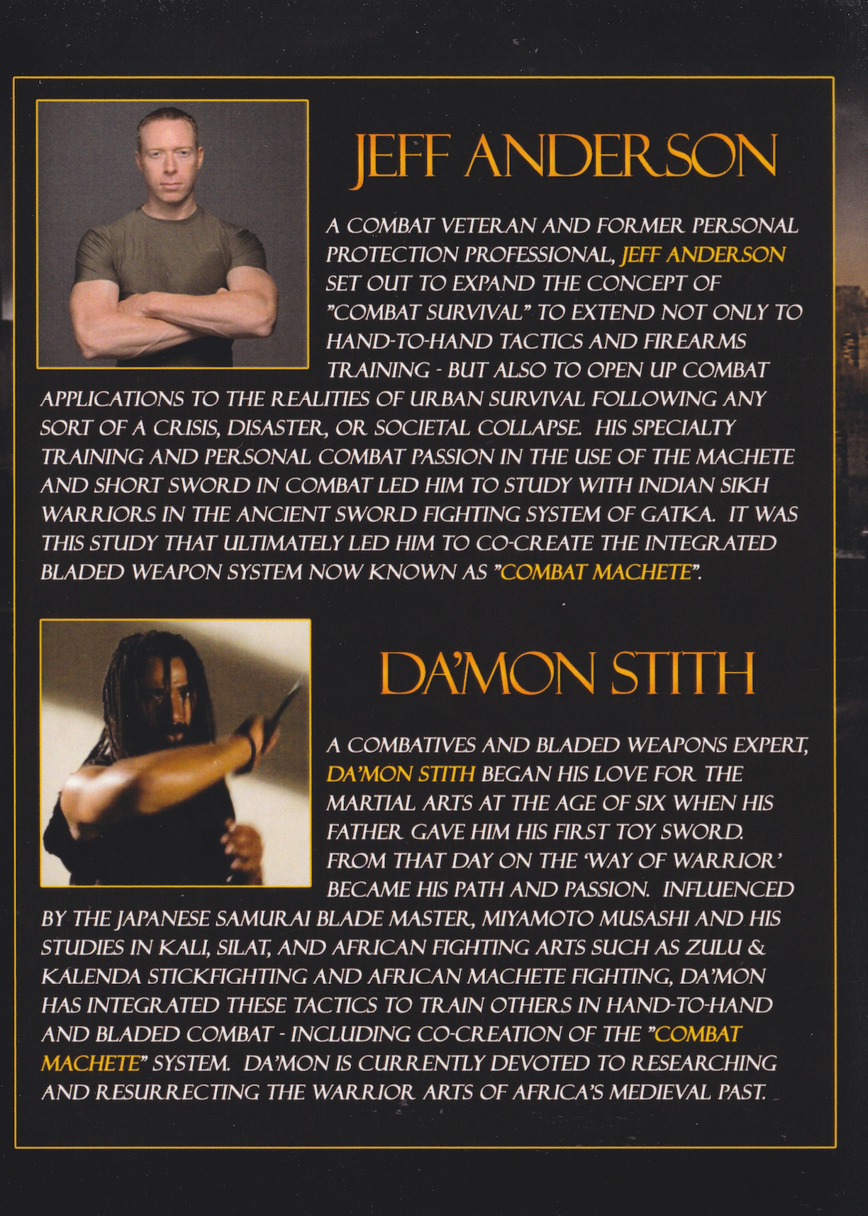 Advanced Combat Machete: How to Master the Ultimate Survival Weapon DVD by Jeff Anderson & Damon Stith