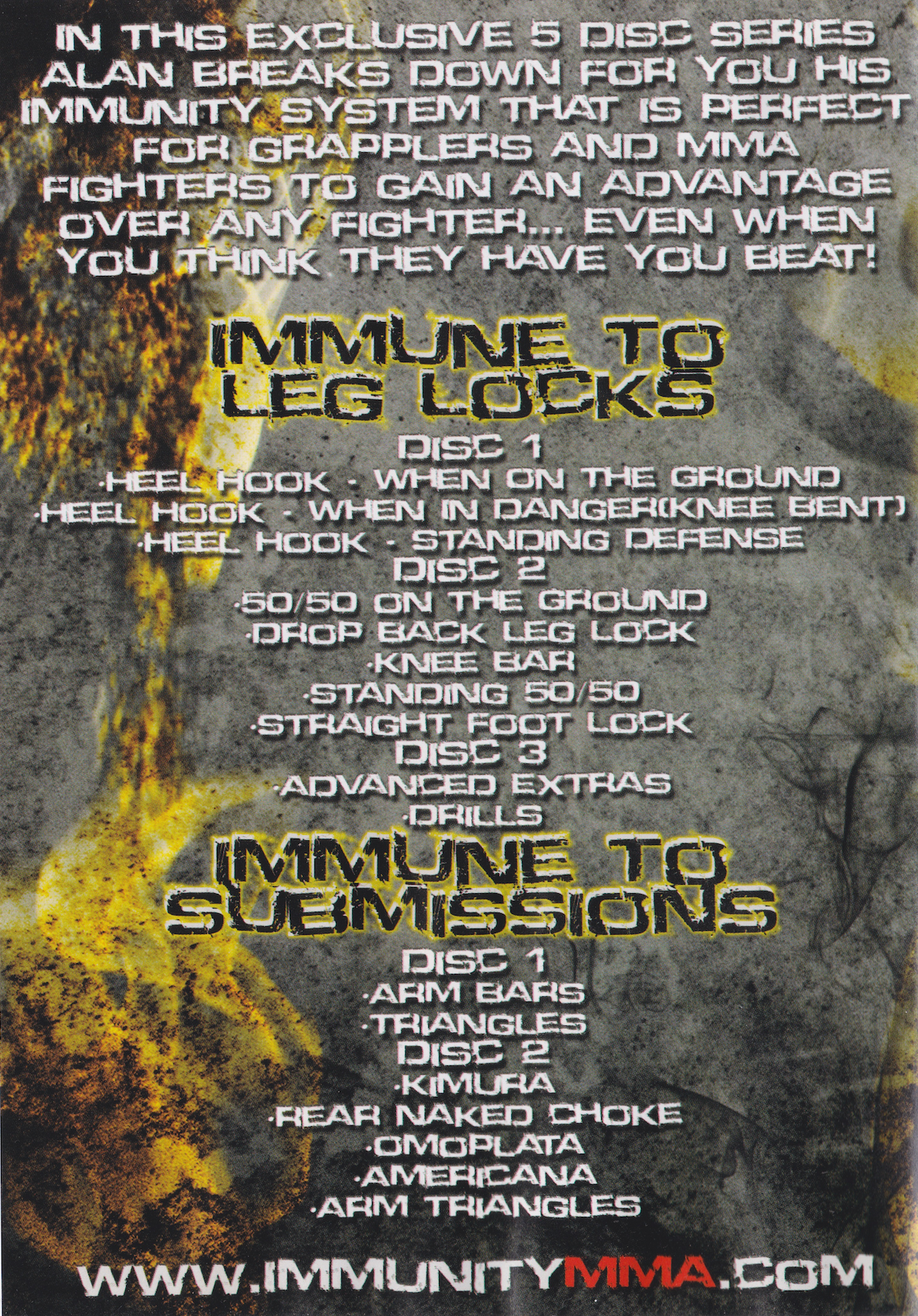 Immunity MMA 5 DVD Set by Alan Belcher