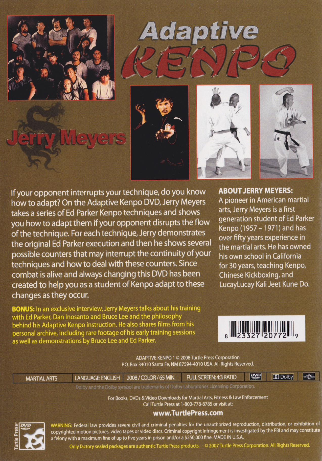 Adaptive Kenpo DVD by Jerry Myers (Preowned)