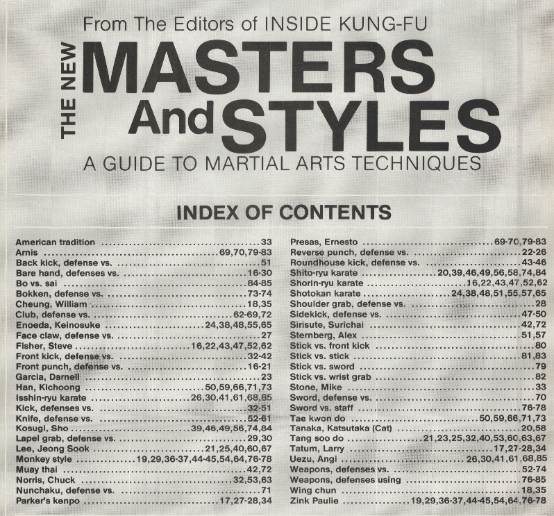 Inside Kung Fu Presents Masters & Styles Magazine Spring 1983 (E-Book)