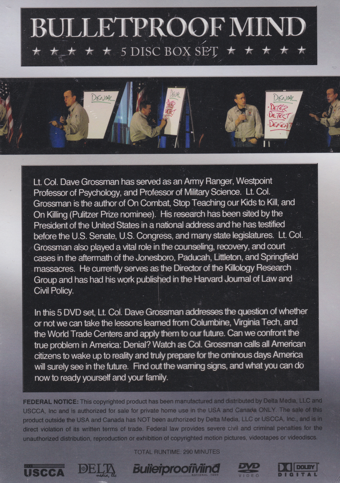 Bulletproof Mind 5 DVD Set by Dave Grossman