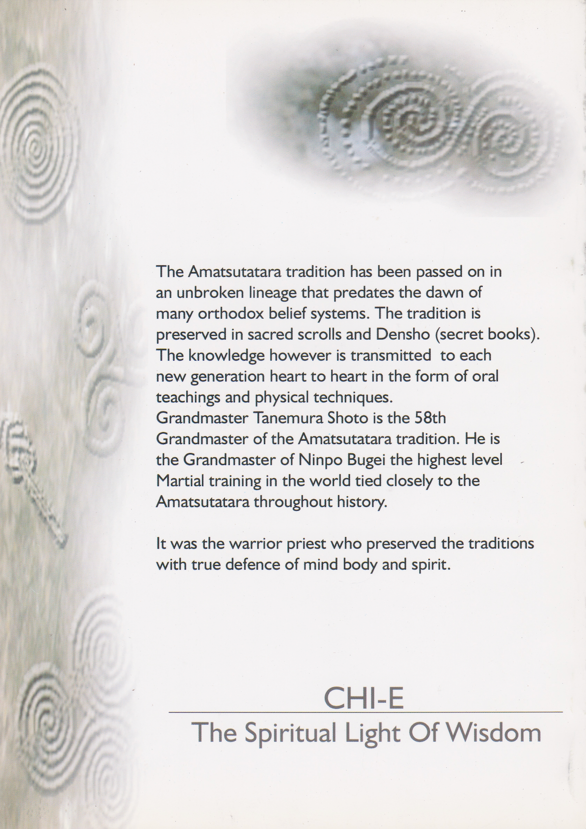 Chi-E: The Spiritual Light of Wisdom Book by Shoto Tanemura (Preowned)