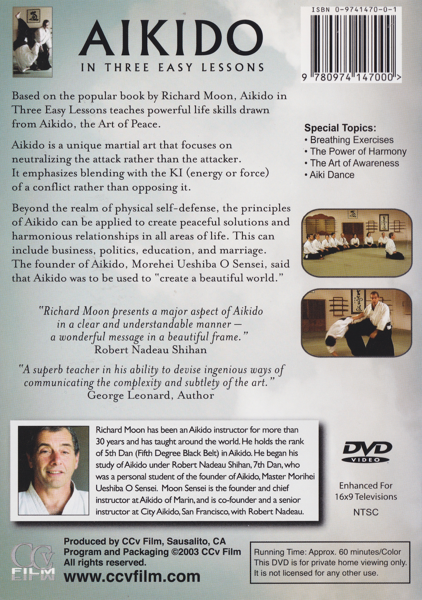 Aikido in Three Easy Lessons DVD by Richard Moon (Preowned)