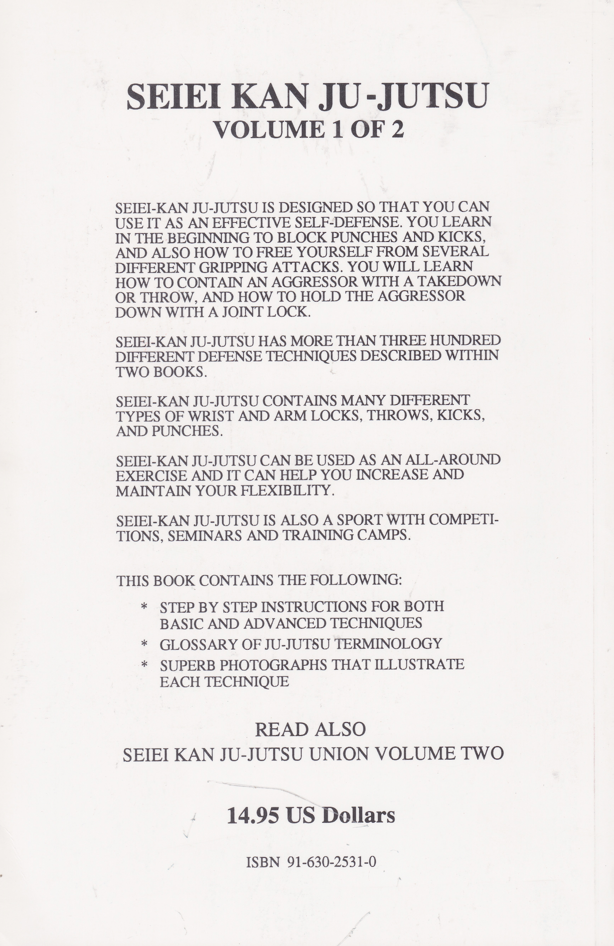 Seiei-Kan Jujutsu Book 1 (8th kyu - 4th kyu)