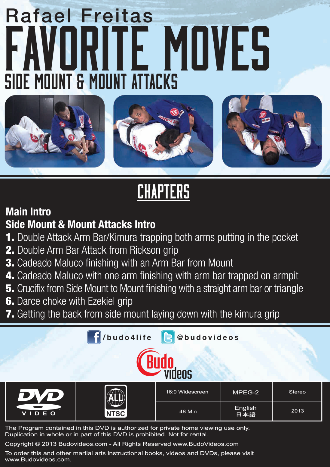 Rafael Freitas Favorite Moves: Side Mount & Mount Attacks DVD