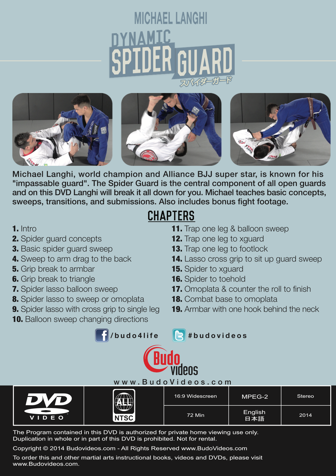 Dynamic Spider Guard DVD with Michael Langhi