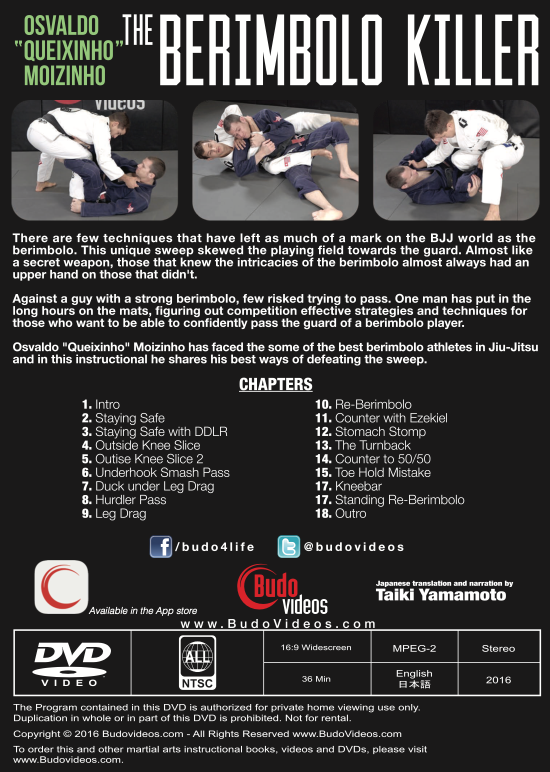 The Berimbolo Killer DVD by Osvaldo Queixinho Moizinho