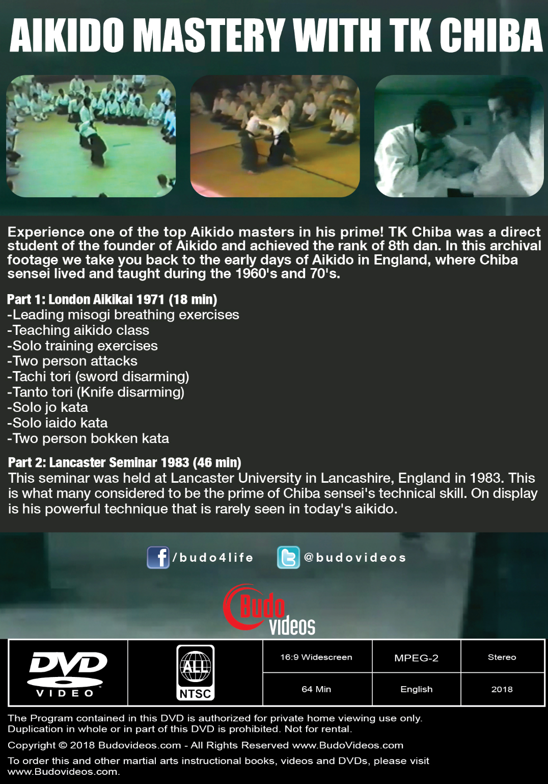 Aikido Mastery DVD with TK Chiba