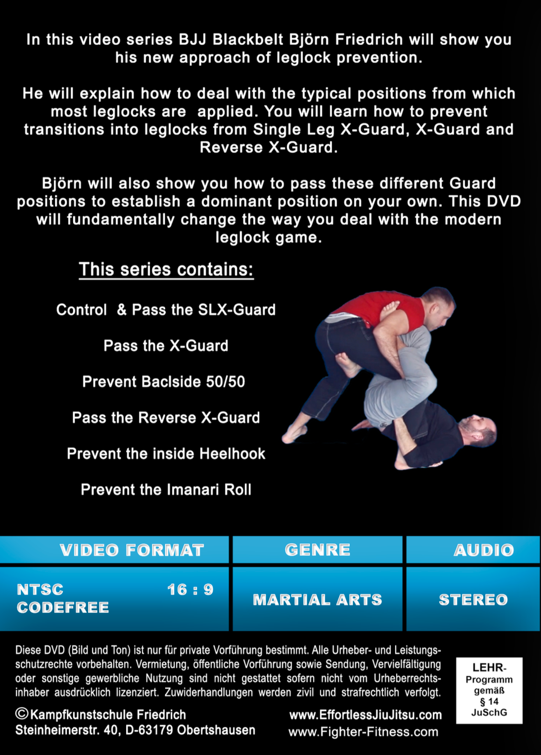 Leglock Prevention DVD with Bjorn Friedrich