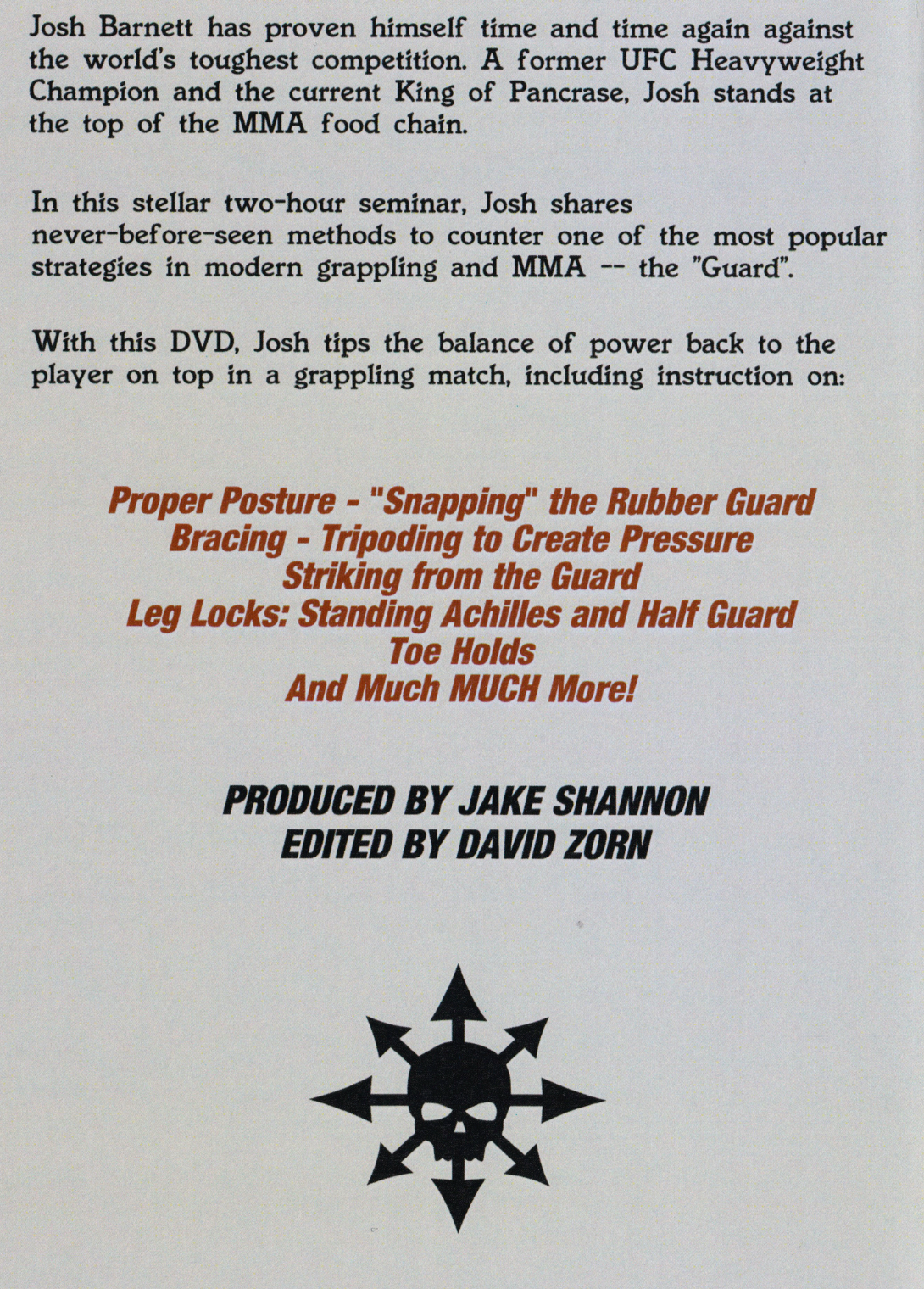 Attacking the Guard DVD by Josh Barnett